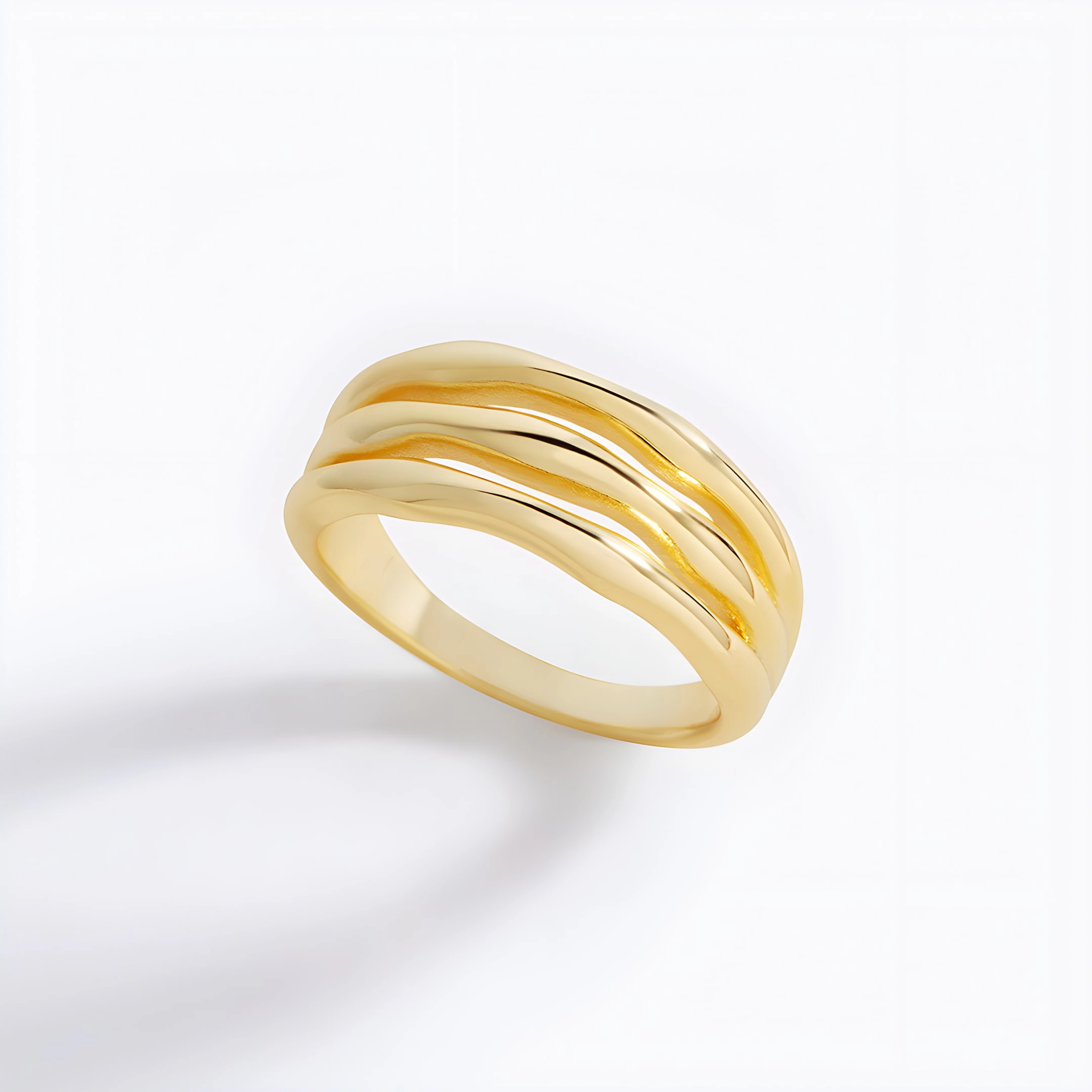Mint & Lily Women's Sculptural Triple Band Ring