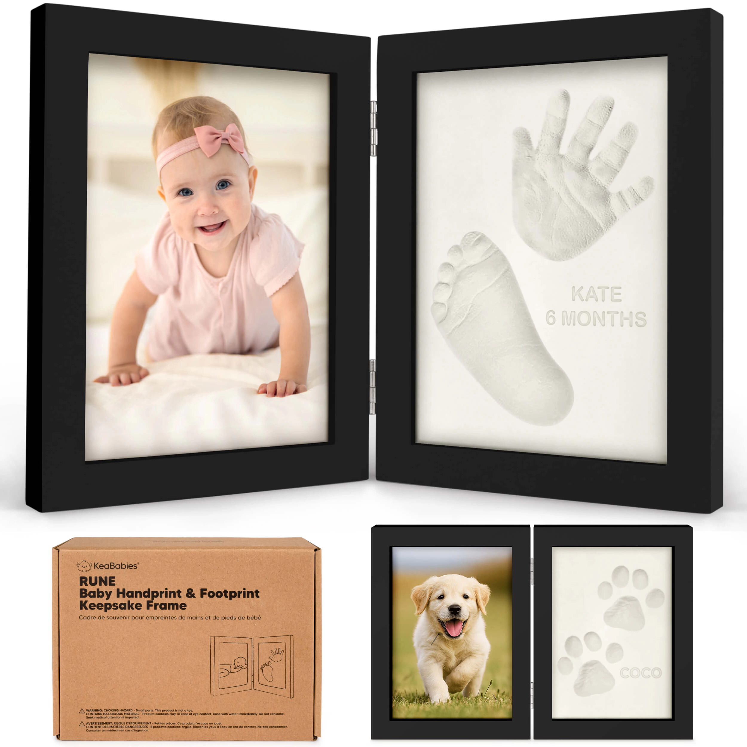 KeaBabies Rune Hand & Footprint Keepsake Frame