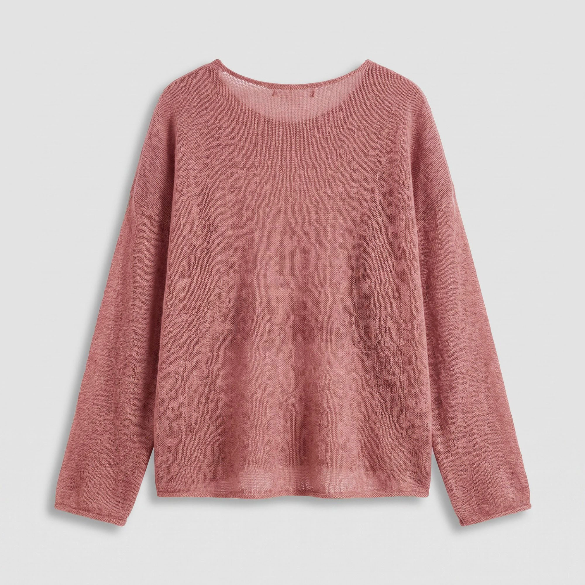 Anna-Kaci Women's Sheer Loose Knit Long Sleeve Sweater