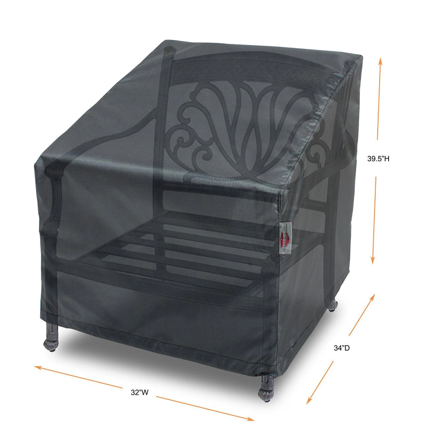 Summerset Shield Club Large High Back Cover Ultimate Protection for Your Outdoor Furniture 32" x 34" x 39.5" Mercury