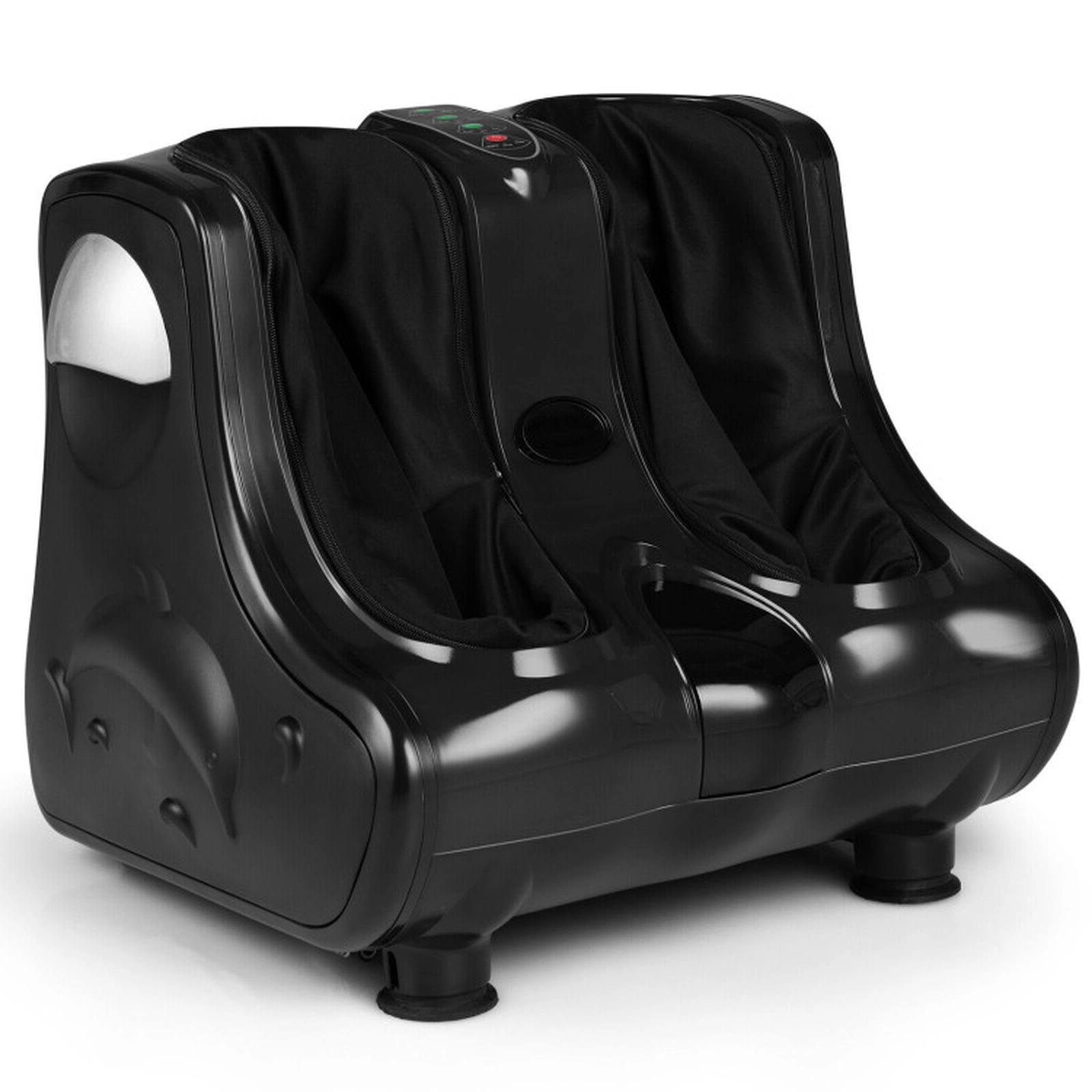 SUGIFT Black Foot and Calf Massager with Heat Vibration and Deep Kneading Shiatsu Nodes 20-in W 18-in D 17-in H