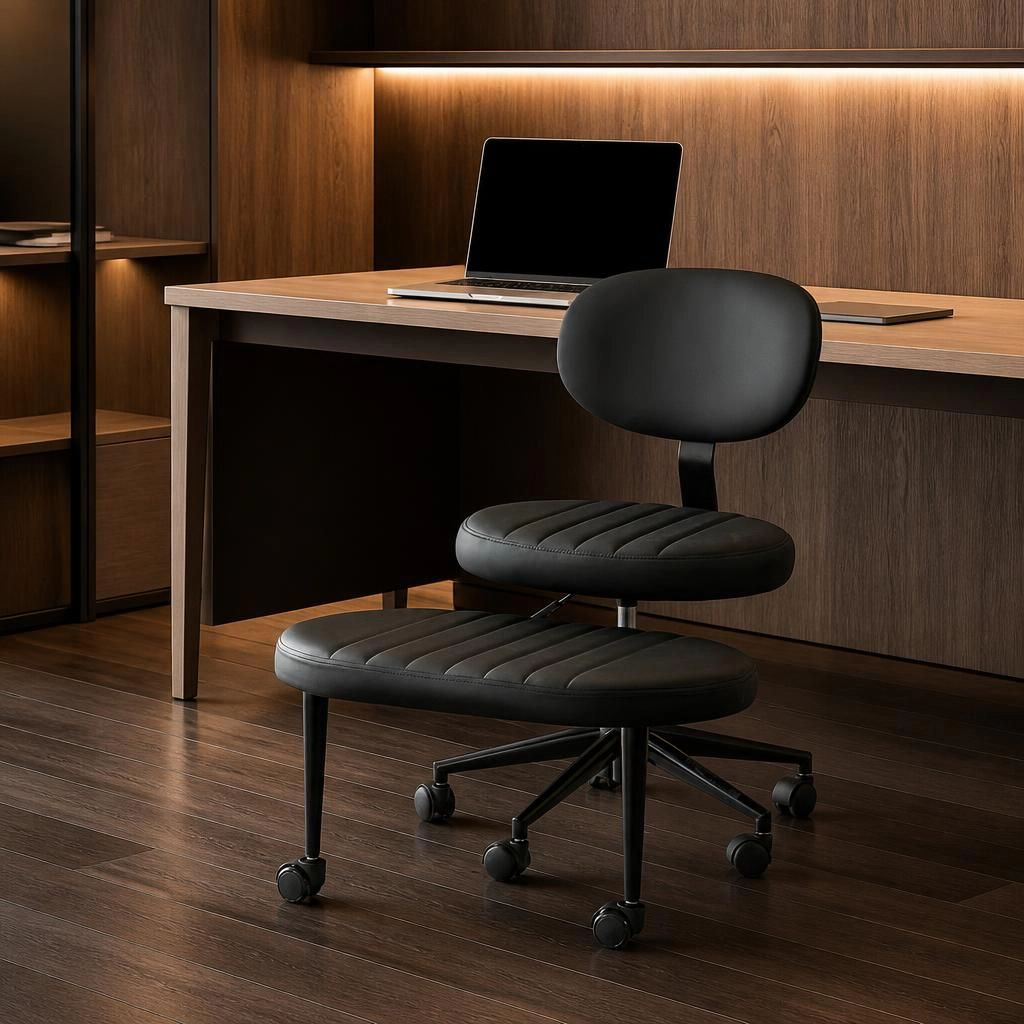 GOODSILO Compact Upholstered Velvet Office Chair
