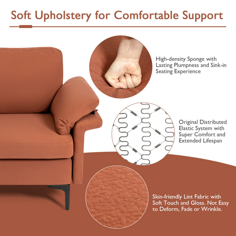 Hivvago Spacious L-Shaped Sectional Couch with Reversible Chaise Lounge