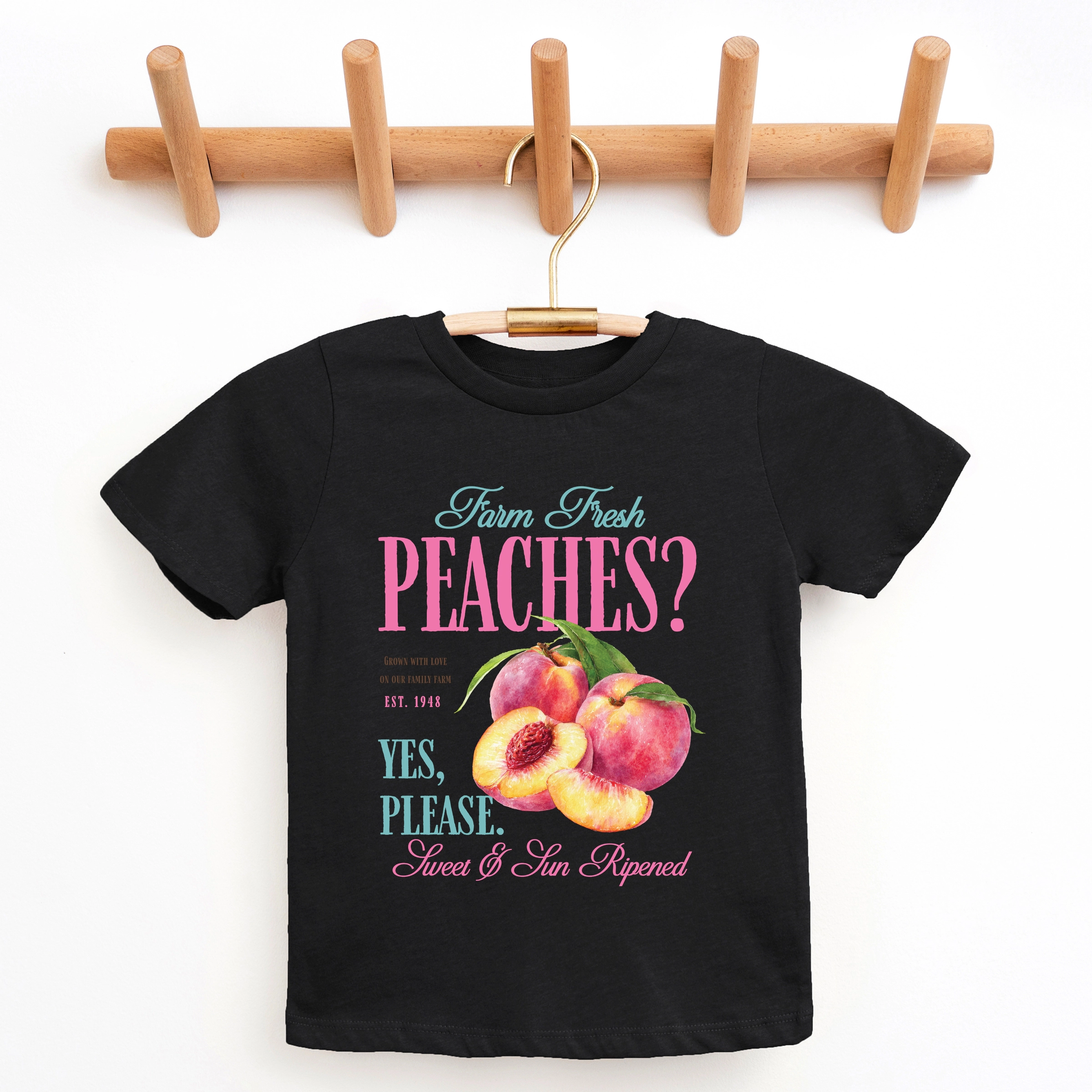 The Juniper Shop - Farm Fresh Peaches Youth Short Sleeve Graphic T-Shirt