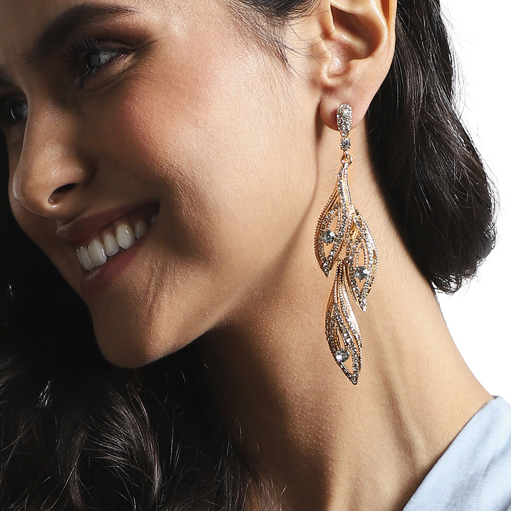 SOHI Women's Rhinestone Eyes Drop Earrings