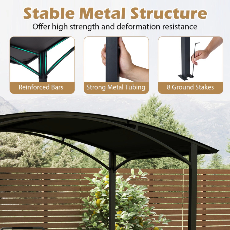 Hivvago Grill Gazebo Outdoor Bbq Canopy With Metal Frame