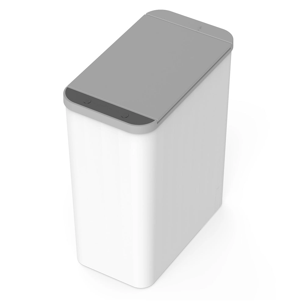 Ninestars Slim 2.6-Gallon Plastic Motion Sensor Trash Can With Toilet Brush