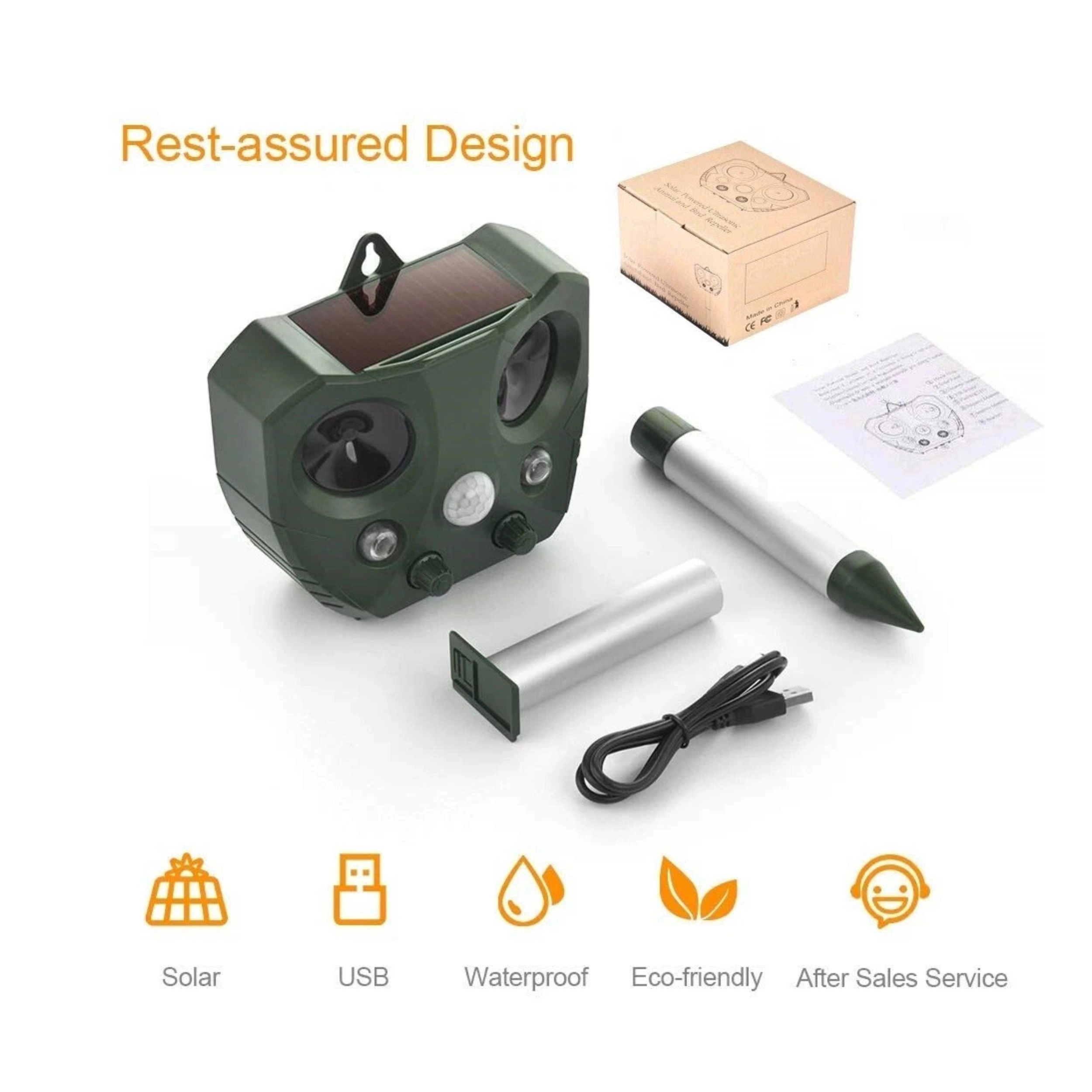 Home Collection Solar Ultrasonic Animal Repeller with Motion Sensor