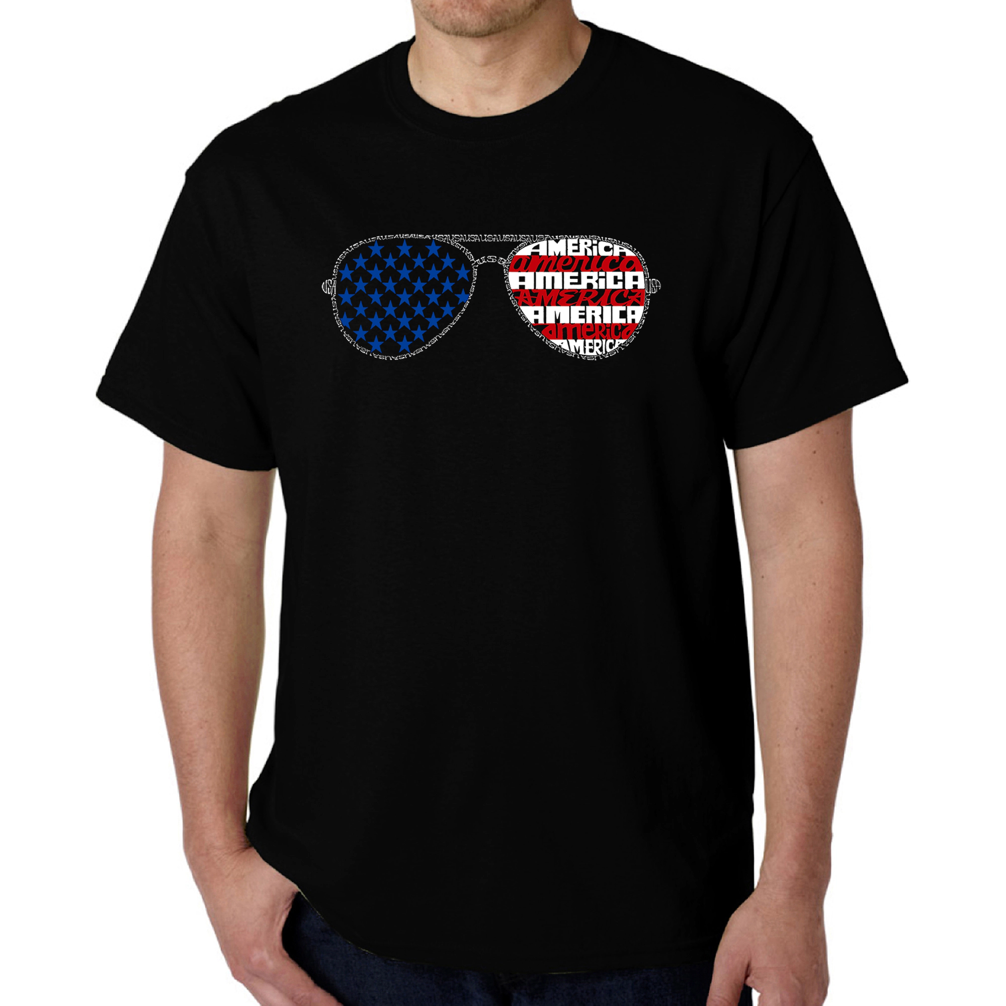 LA Pop Art Men's Word T-Shirt - Americana Sunglasses