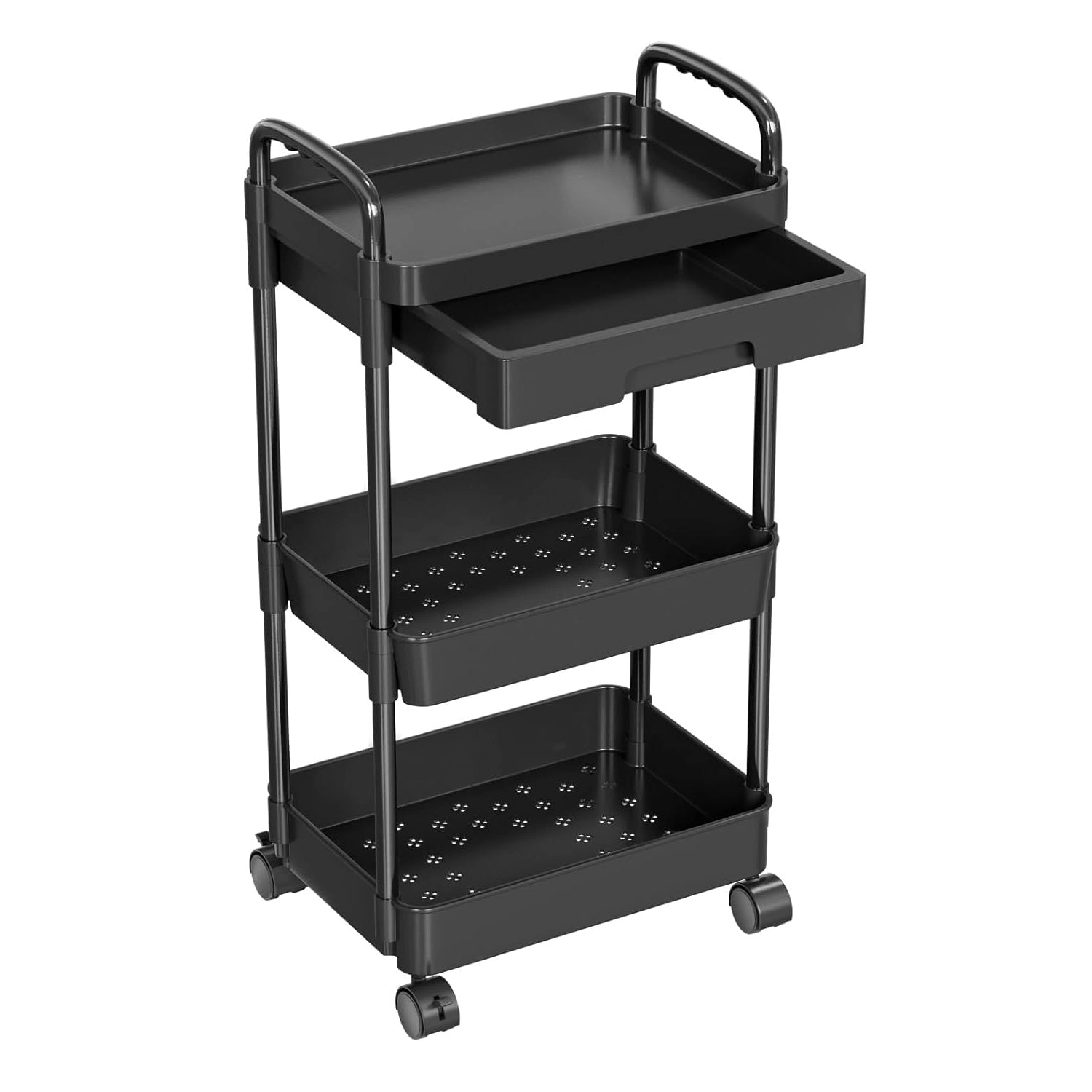 GBruno 3-Tier Rolling Utility Cart With Drawer