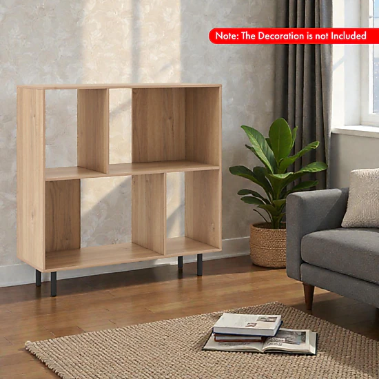 Hivvago Open Bookcase with 4 Spacious Storage Compartments