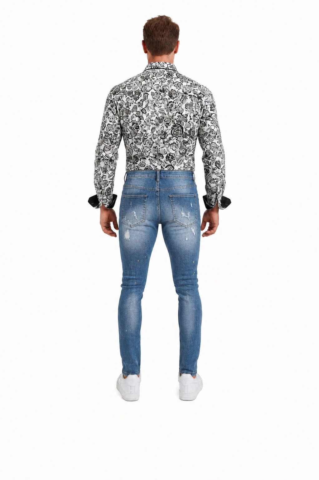 Elie Balleh Men's Trendy Stretch Denim Pants