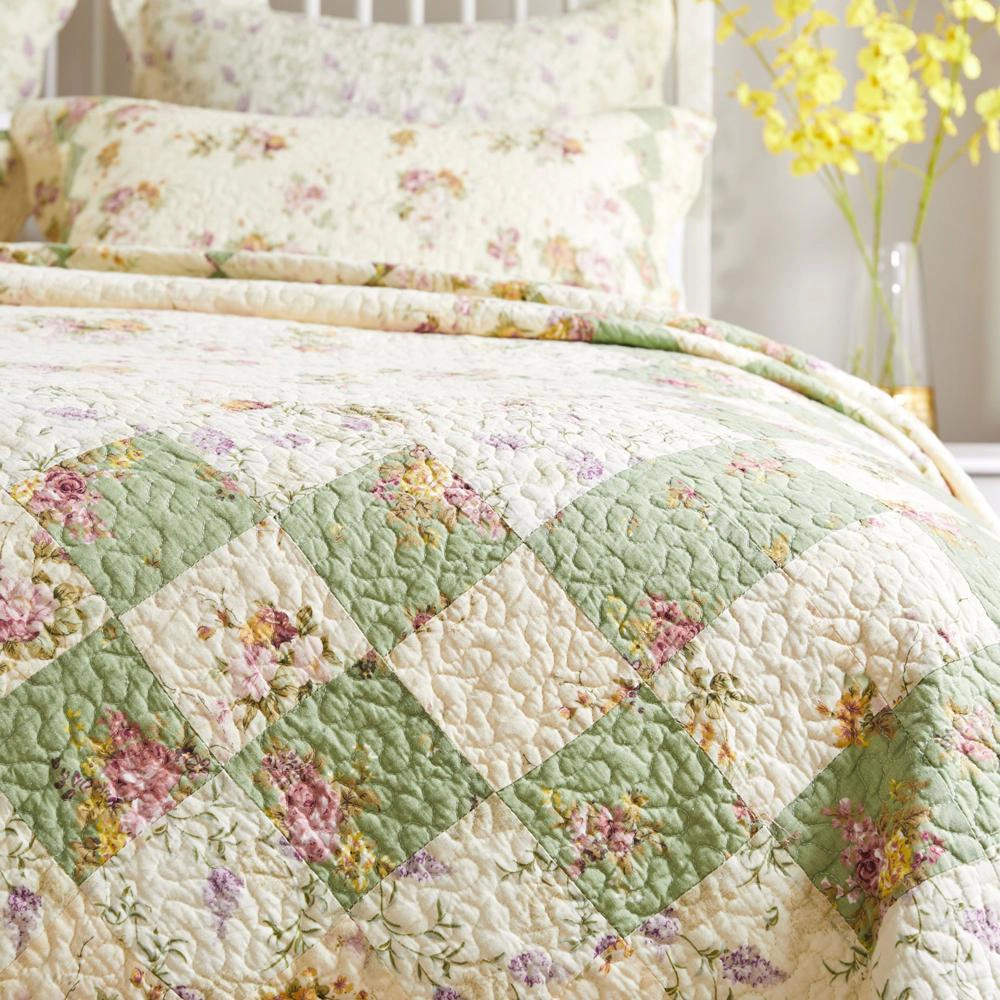 Greenland Home Fashion Bliss Quilt And Pillow Sham Set 2 Piece