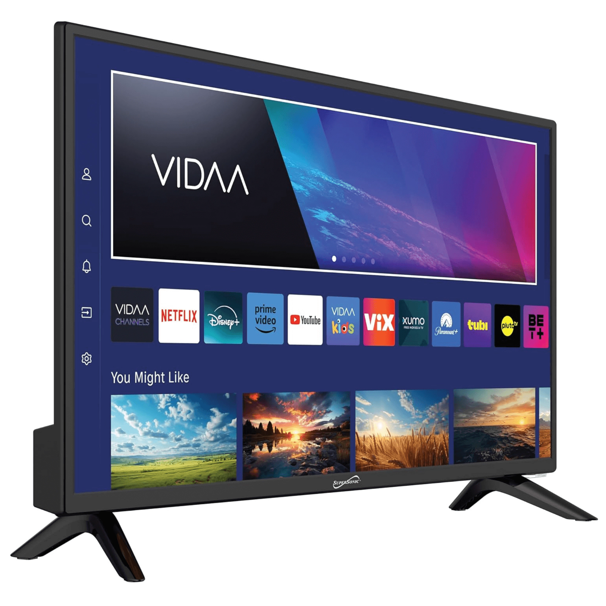 Supersonic 24" VIDAA ACDC  LED Smart TV with Built-In WiFi