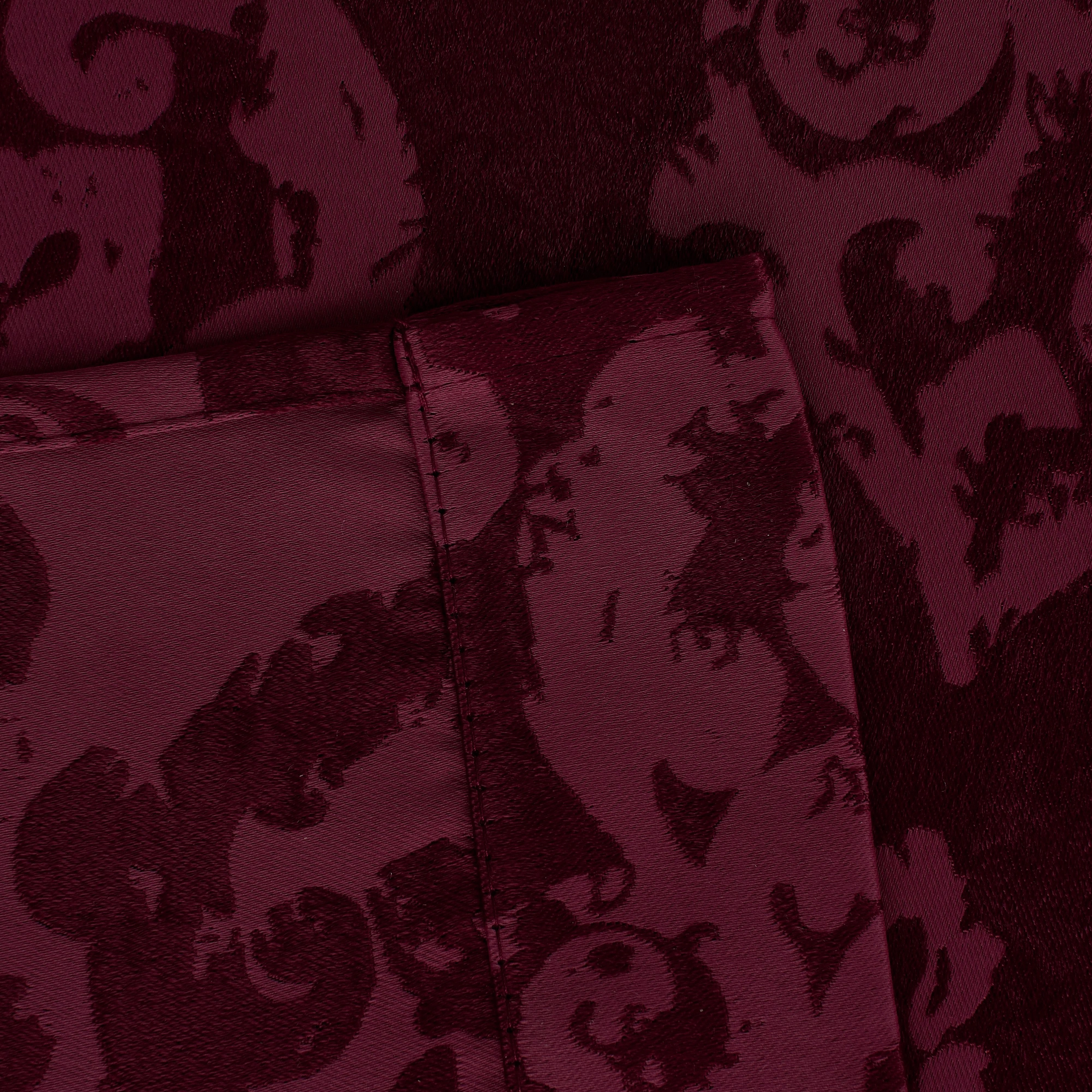 Kate Aurora 2 Pack Delaney Room Darkening Damask Print Grommet Curtain