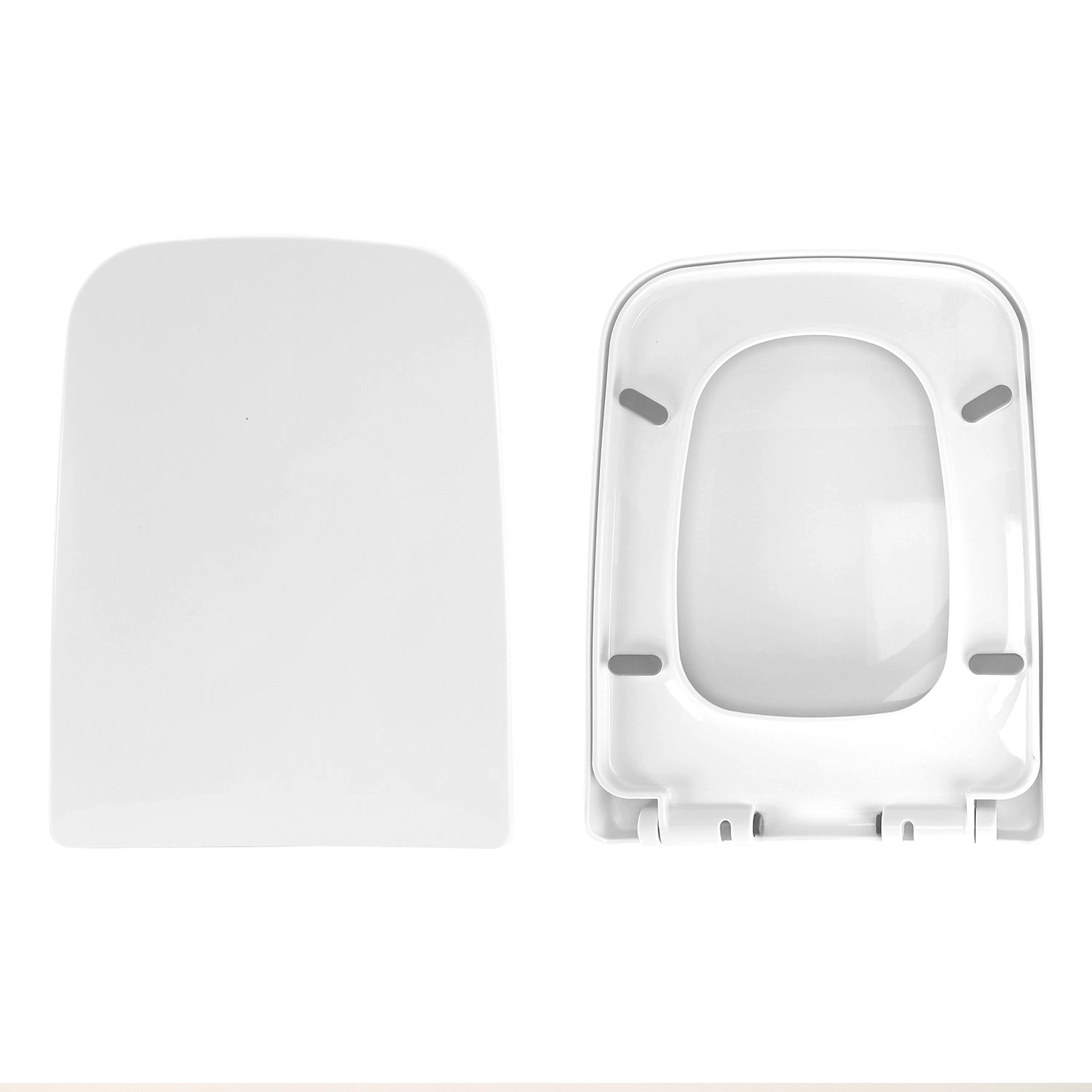 GBruno Quiet-Close Square Toilet Seat With Quick-Release