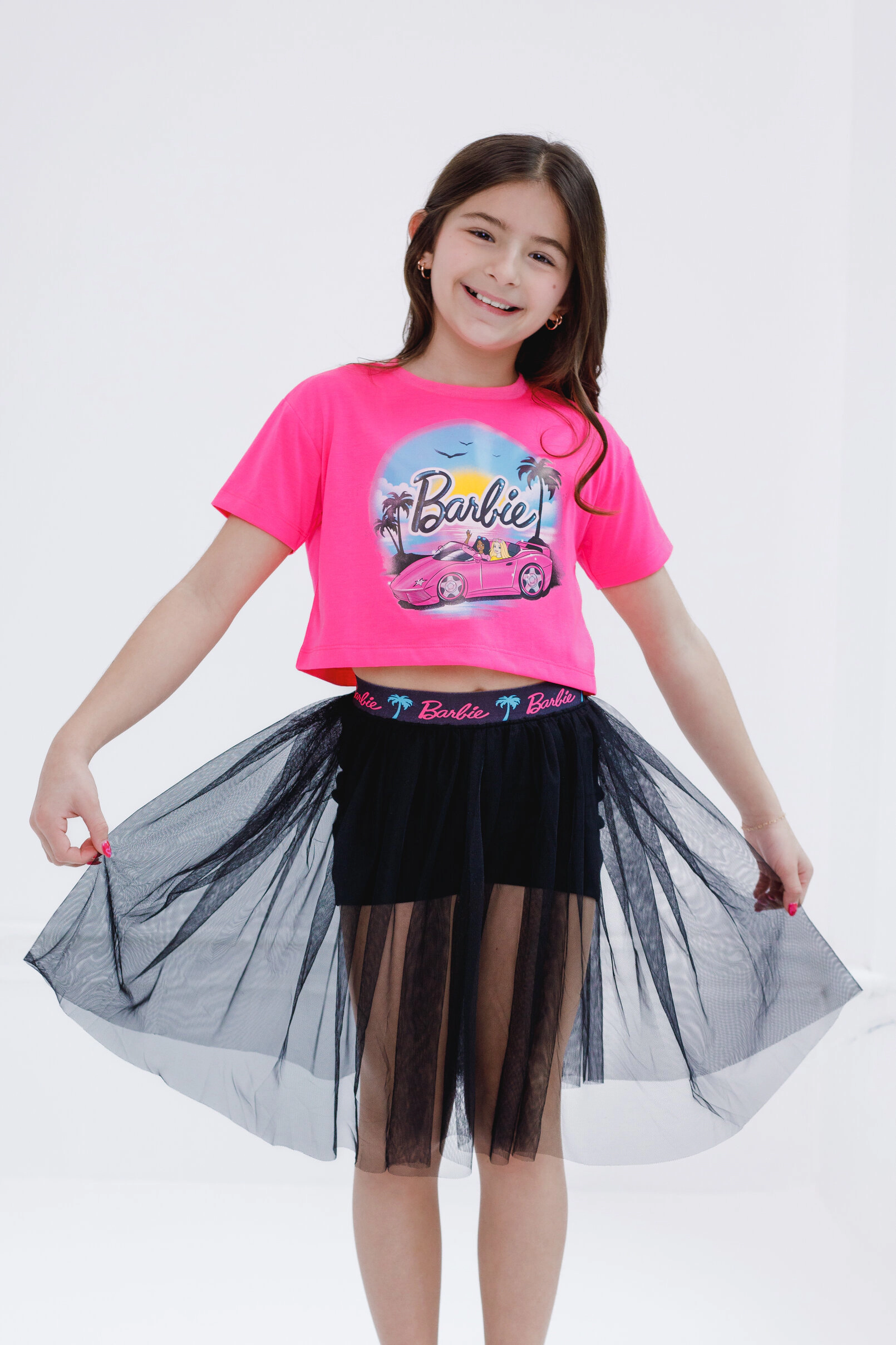 Barbie Girls' 2-Piece T-Shirt and Skort Set