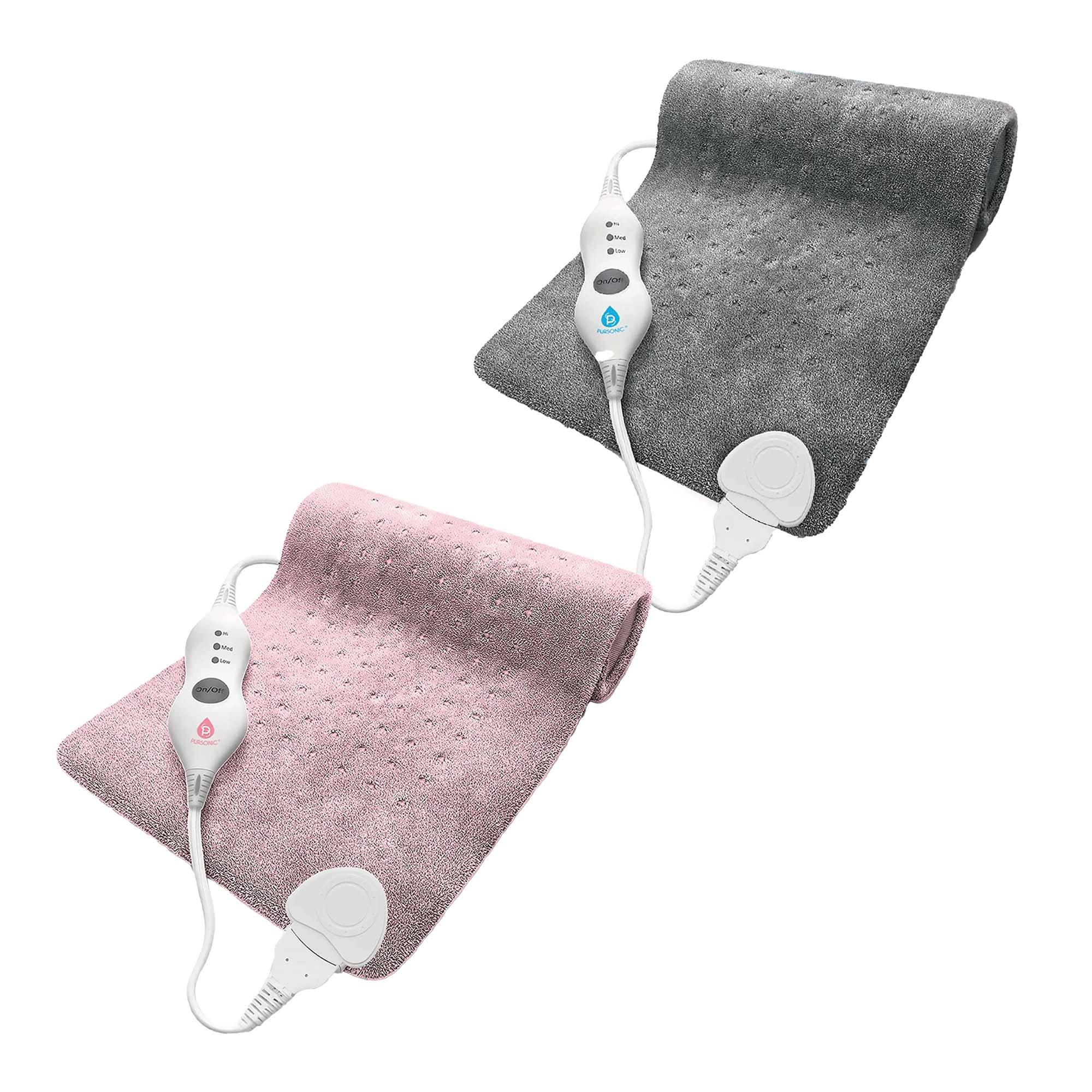 Pursonic Unisex Electric Heating Pad Comfort Bundle – Father’s & Mother’s Day Gift Set