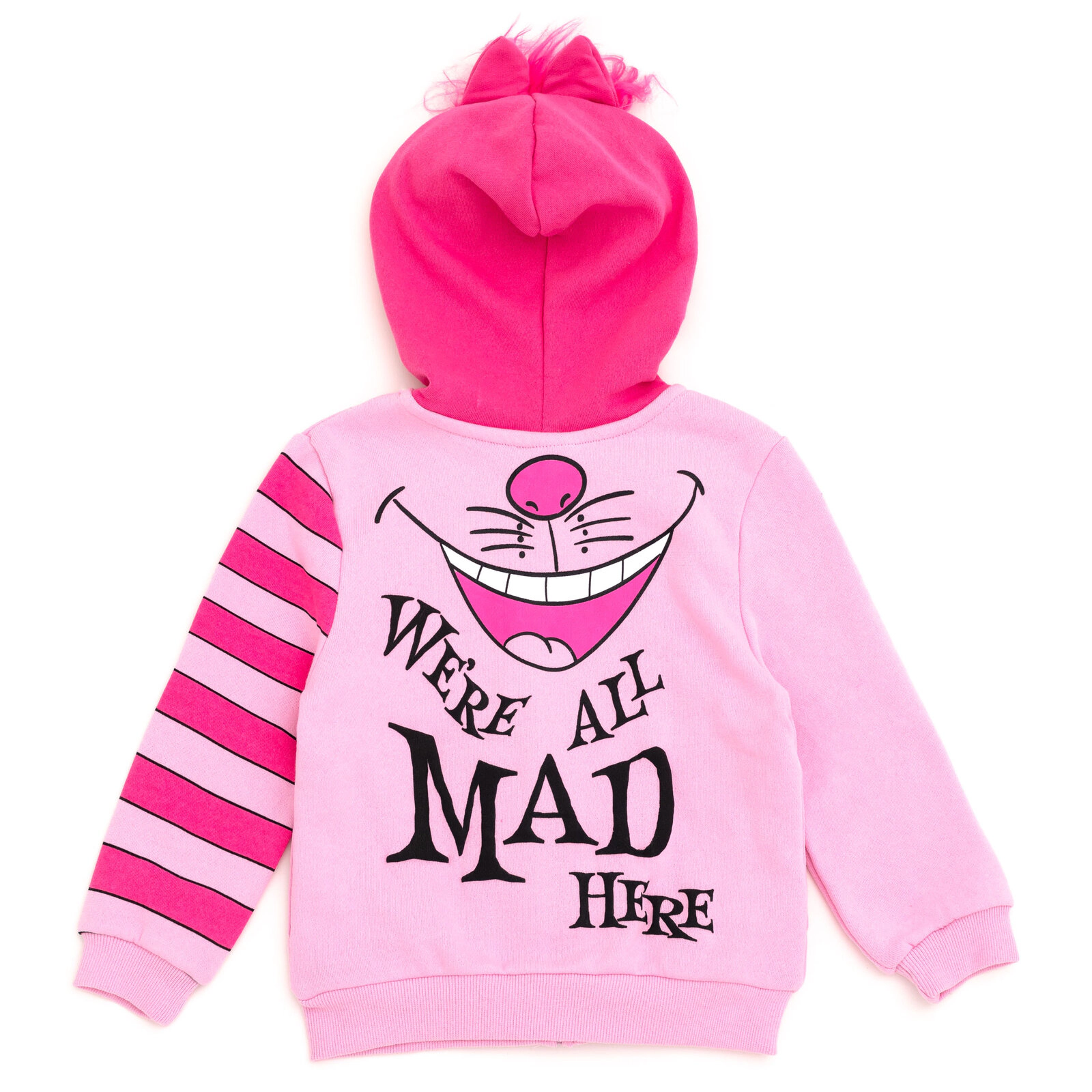 Disney Alice Wonderland Cheshire Cat Girls' Fleece Zip-Up Hoodie