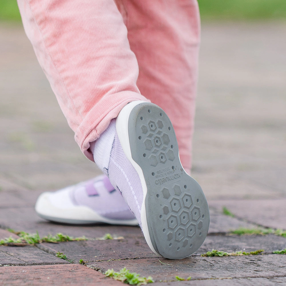 Komuello Toddler Girl First Walk Sock Shoes Walker - Violet