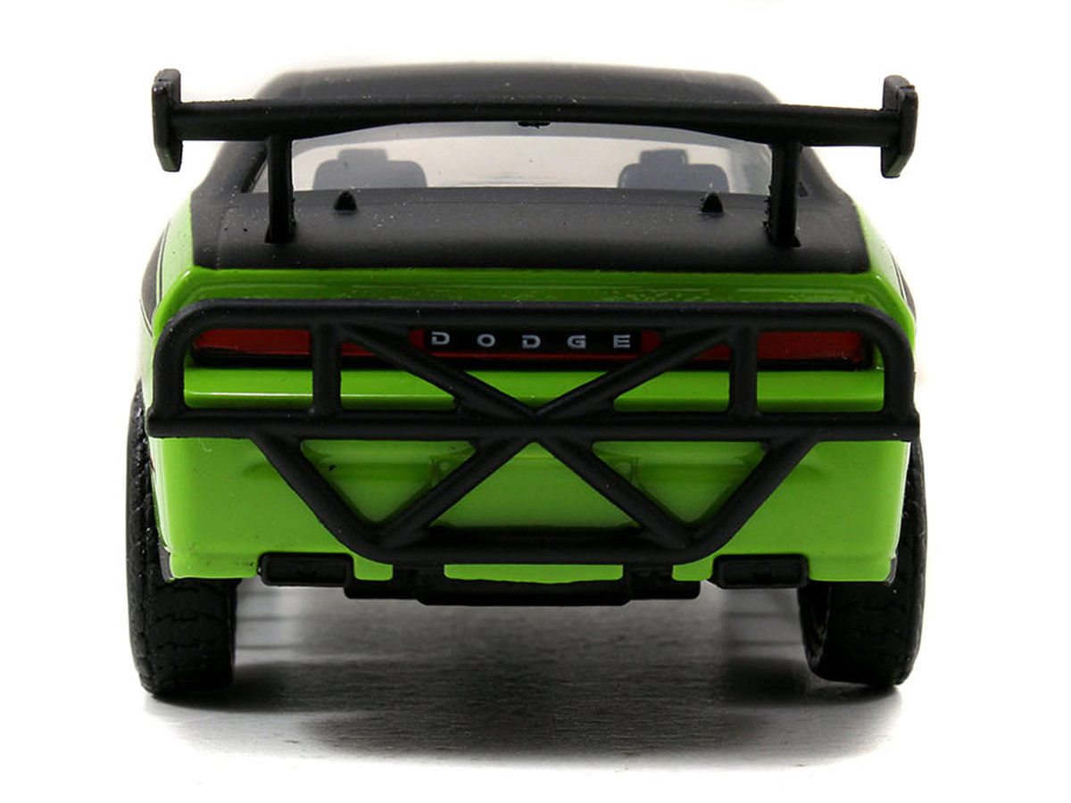 Jada Letty's Dodge Challenger SRT8 Green with Matt Black Top and Hood and Black Stripes "Furious 7" (2015)