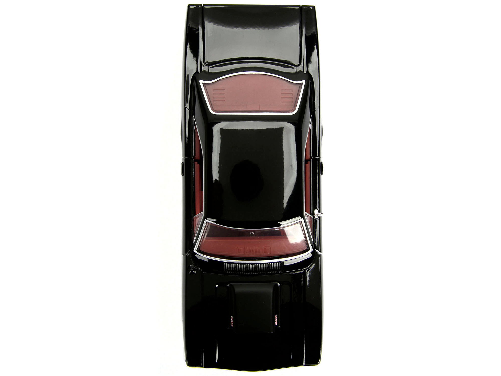 Jada 1970 Plymouth Road Runner 440 Black with Red Interior "Bigtime Muscle" Series 1/24 Diecast Model Car by Jada