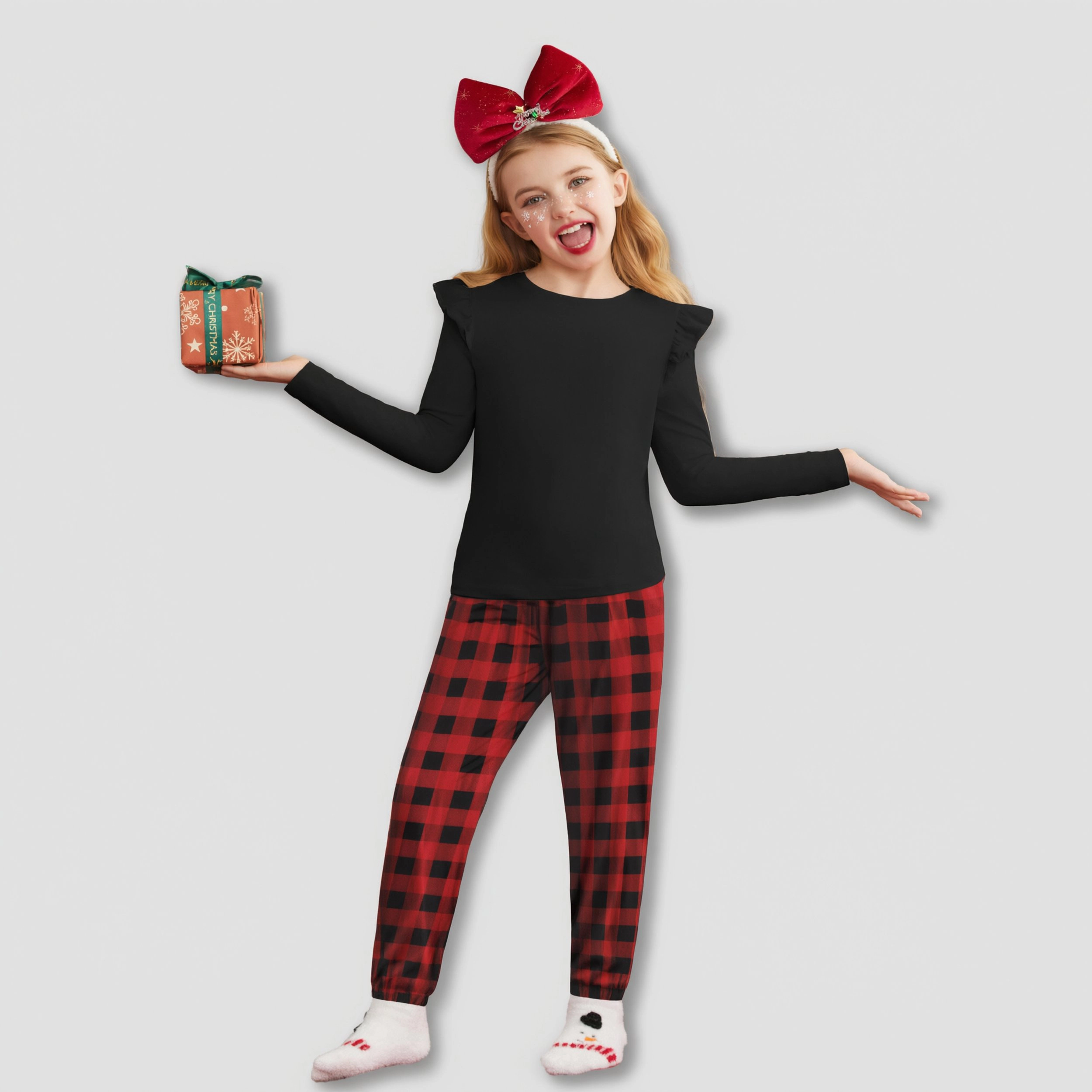 Arshiner Girls Clothes Long Sleeve Pullover Tops And Pants With Pockets Clothing Set