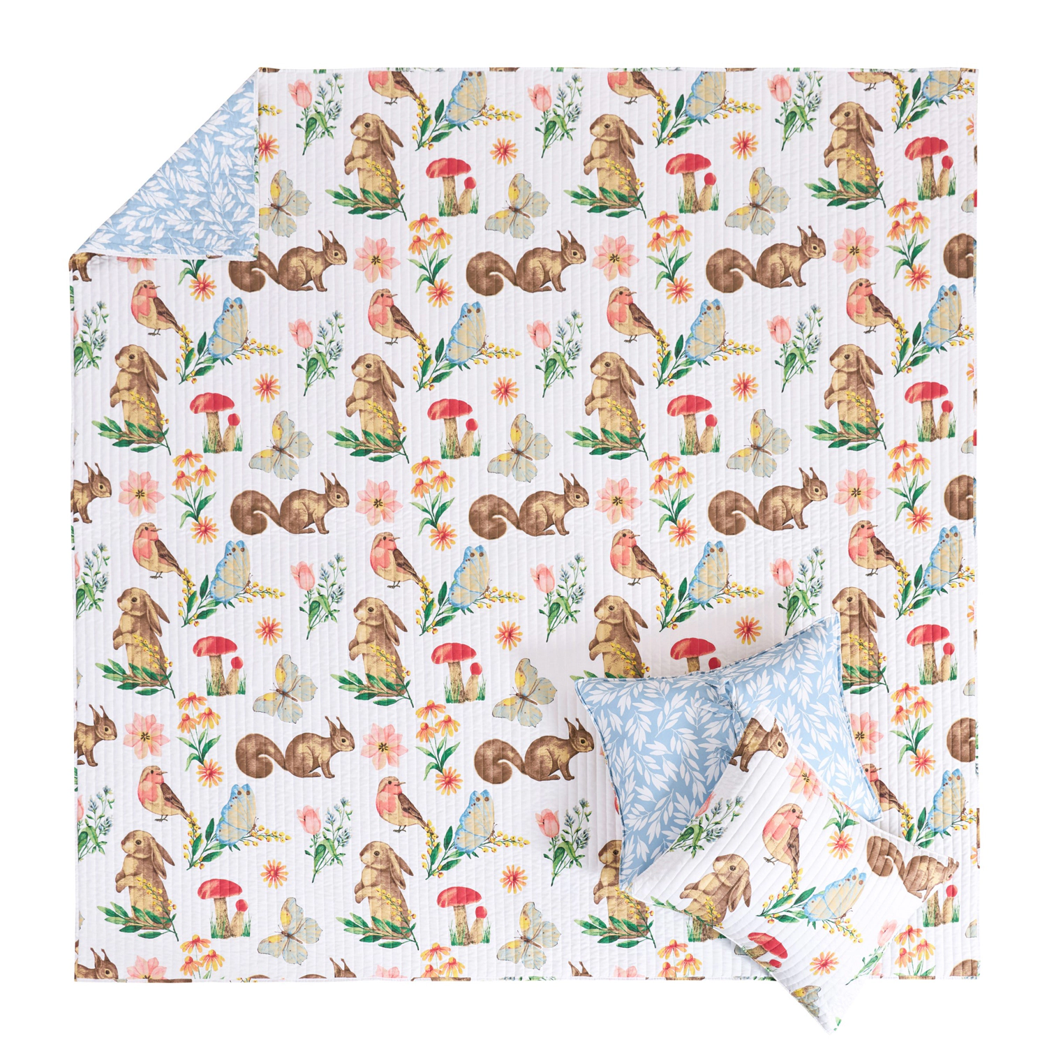 Greenland Home Fashions Willow Brushed Microfiber Reversible Lightweight Quilt Set 3 PC