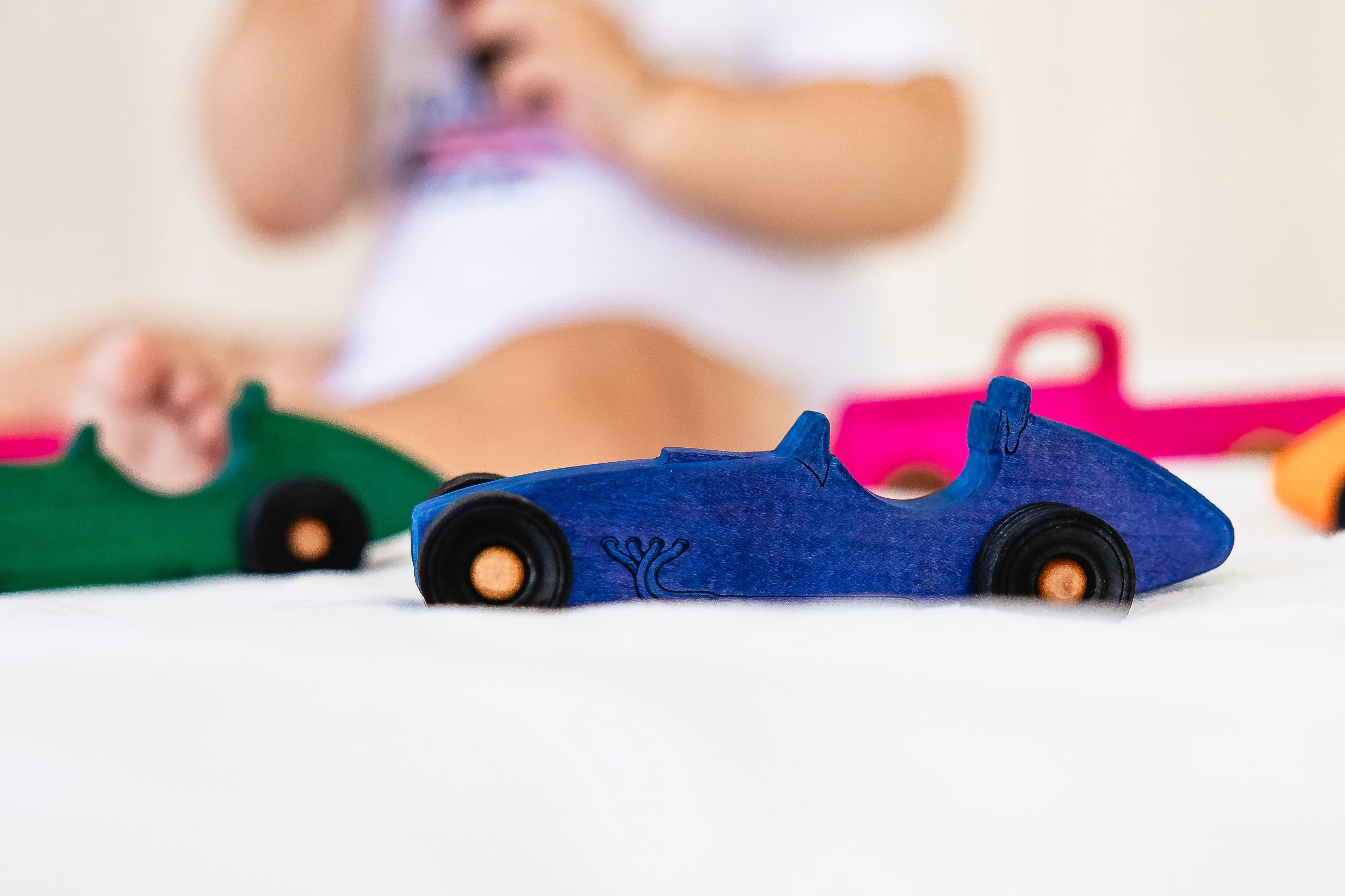 Dyed Maple Wooden Indy Car Set - Made in the USA