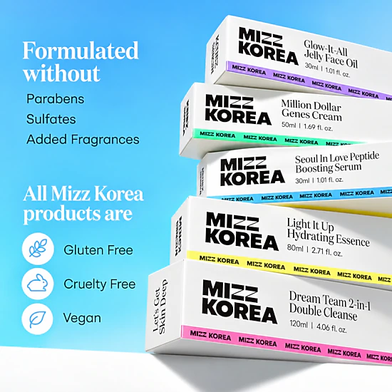 Mizz Korea K-Beauty The Cleanse, Hydrate & Glow Trio