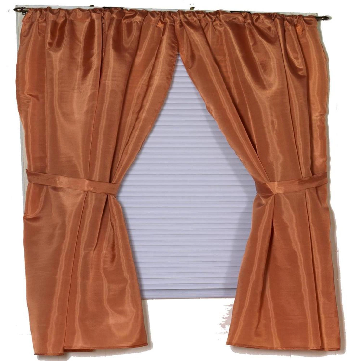Carnation Home Fashions Polyester Fabric Window Curtain - Tangerine 34x54"