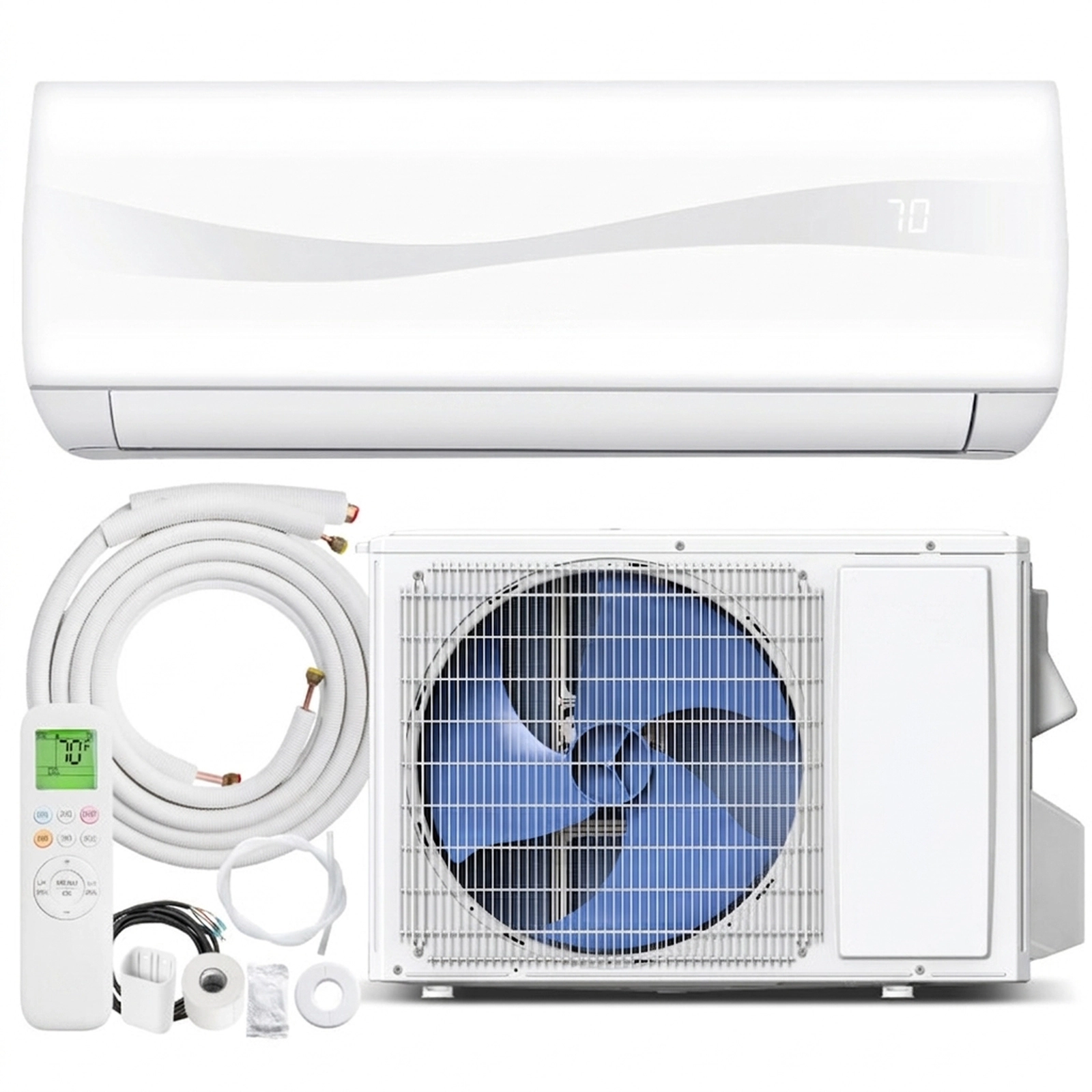 SUGIFT 12000-BTU 20-SEER2 115V 750-sq ft 1-Ton Ductless Mini Split Air Conditioner with Heat Pump and Remote