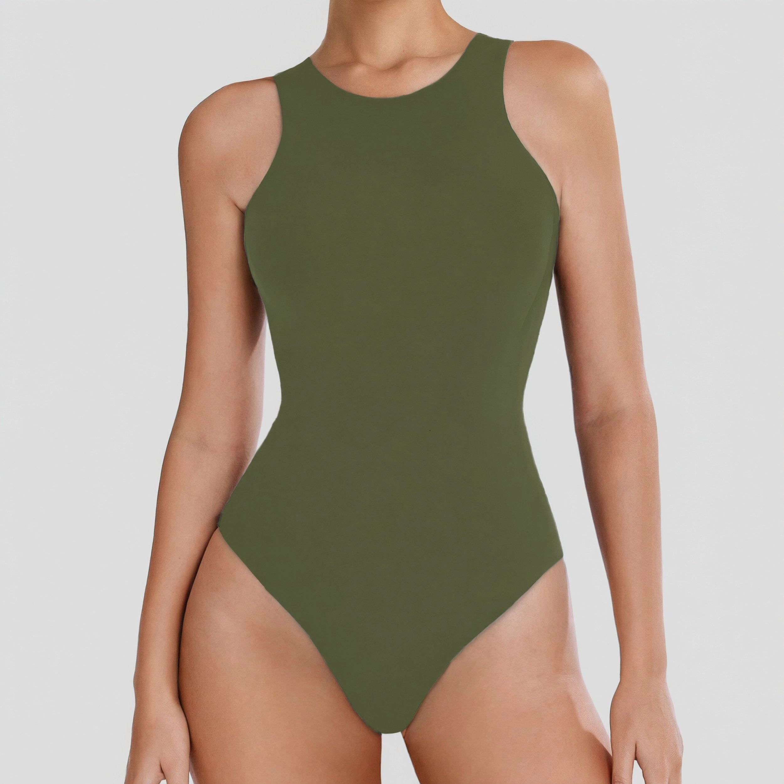 Avidlove Women's Racerback Mock Neck Sleeveless Bodysuit