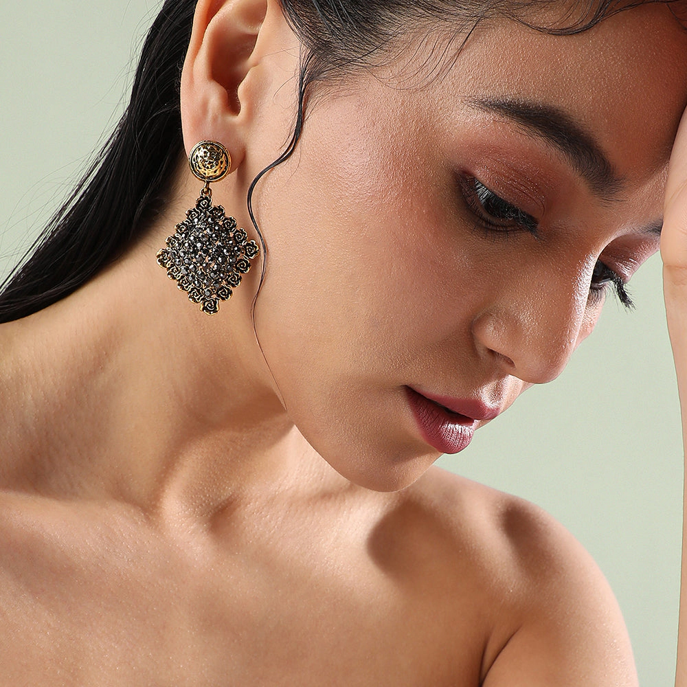 SOHI Women's Antique Silver Rose