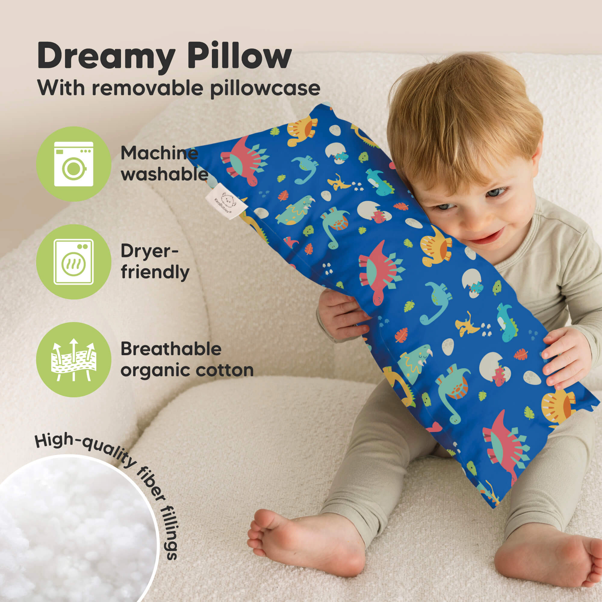 KeaBabies Buddy Toddler Pillow