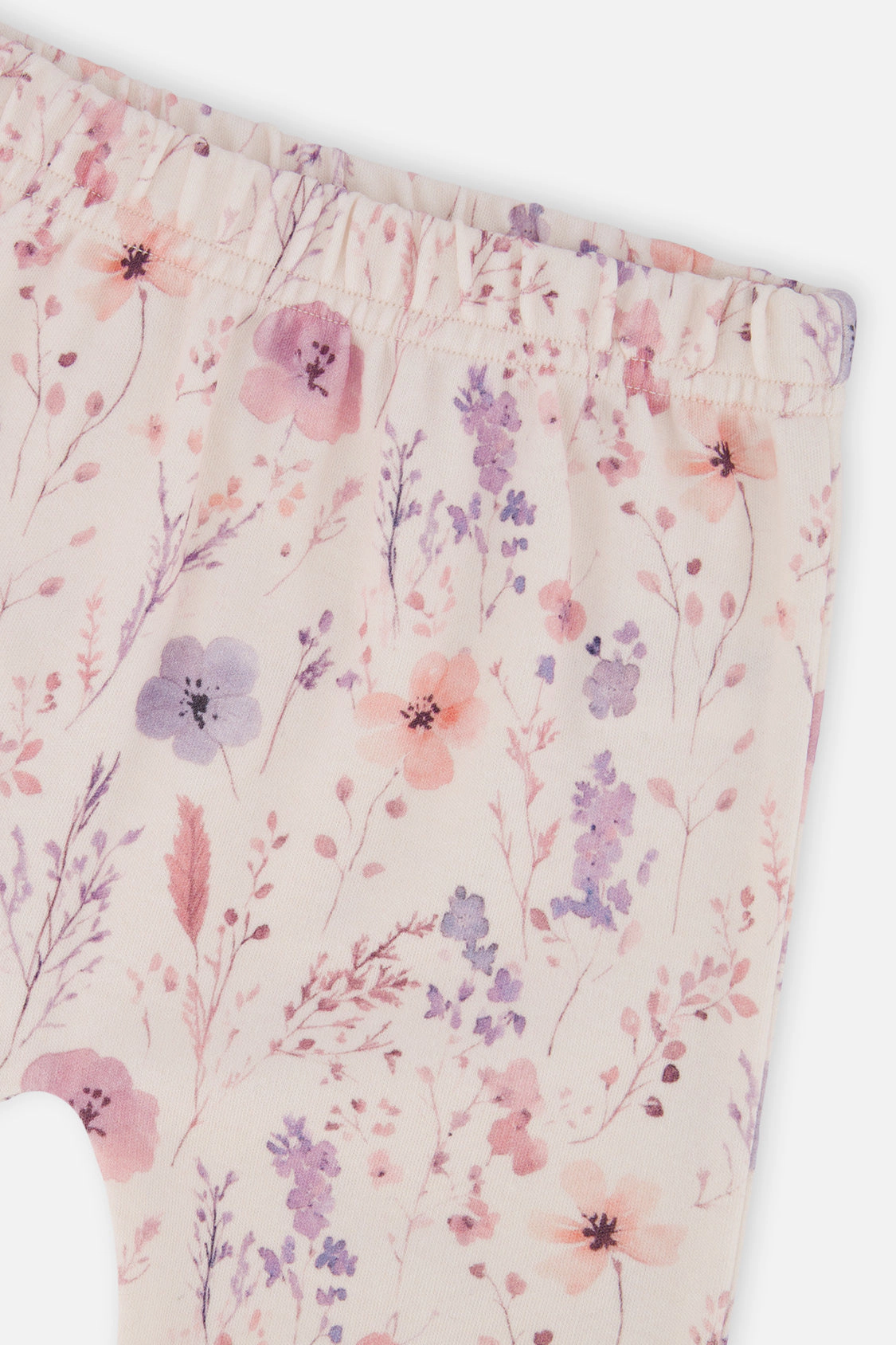 Deux par Girls Organic Cotton Pants and Top Set with Printed Flowers