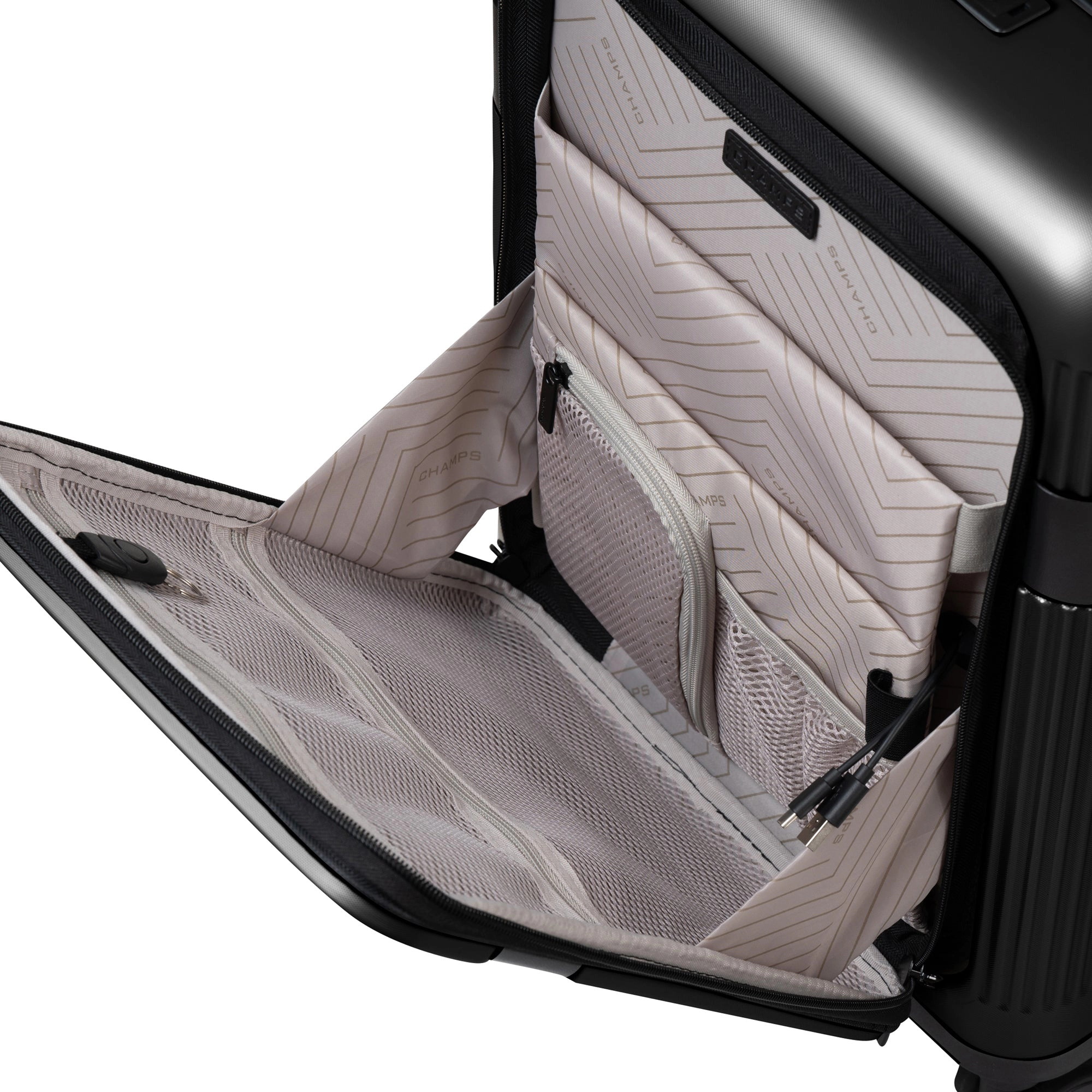 CHAMPS Onyx II Collection Hardside Carry-on Luggage