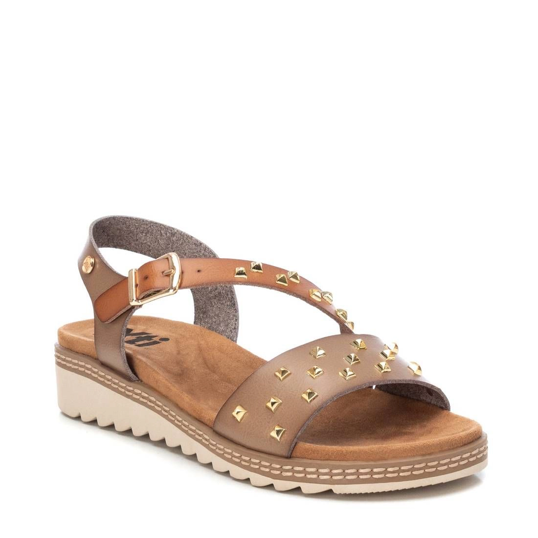 XTI Women’s Wedge Sandals with Gold Studs