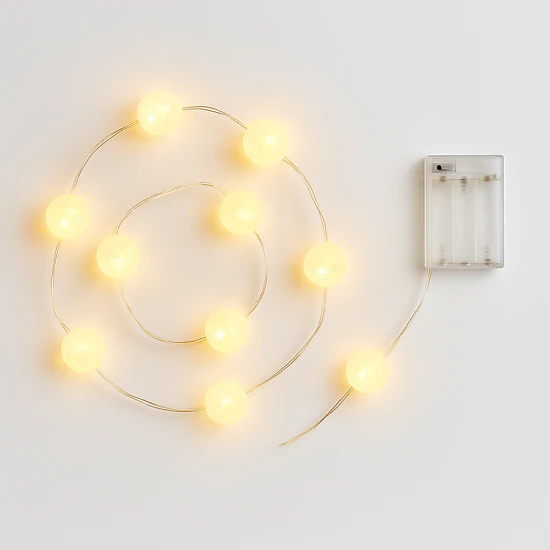 Elegani 3-Pack Crackle Ball String Lights, 18 LED Fairy Lights, 6 ft ...