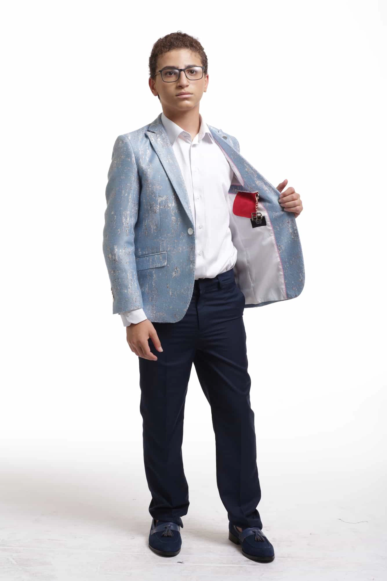 Elie Balleh Boys Slim Fit Classic Blazer
