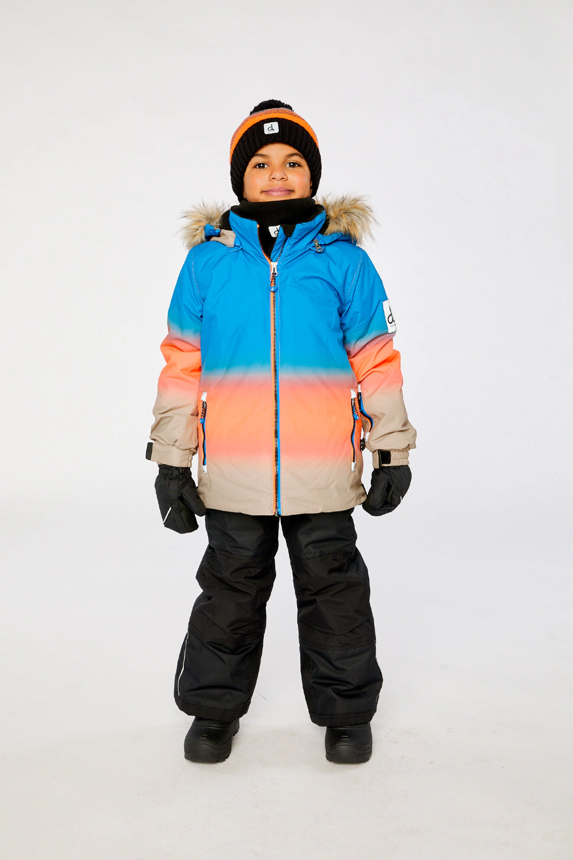 Deux par Boys Gradient Two Piece Play Snowsuit with Hooded Jacket and Snow Pants