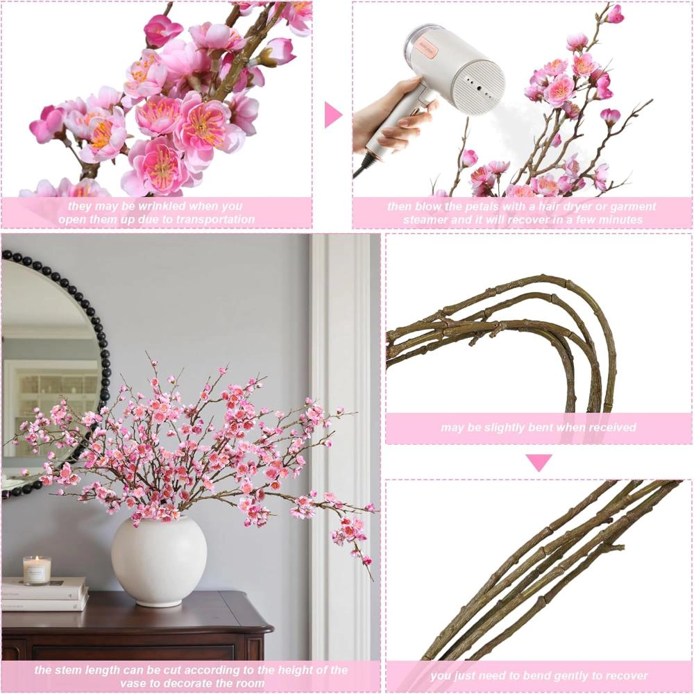 Majestic Crafters Pink Artificial Cherry Blossom Indoor Decoration