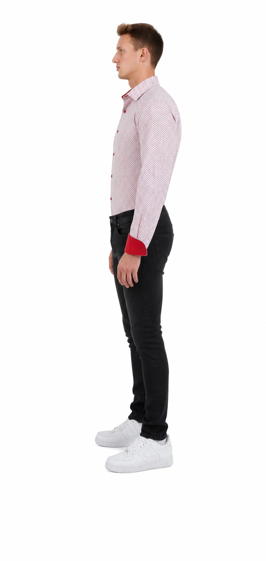 Elie Balleh Slim Fit Mens Micro Ditsy Button-Down Shirt
