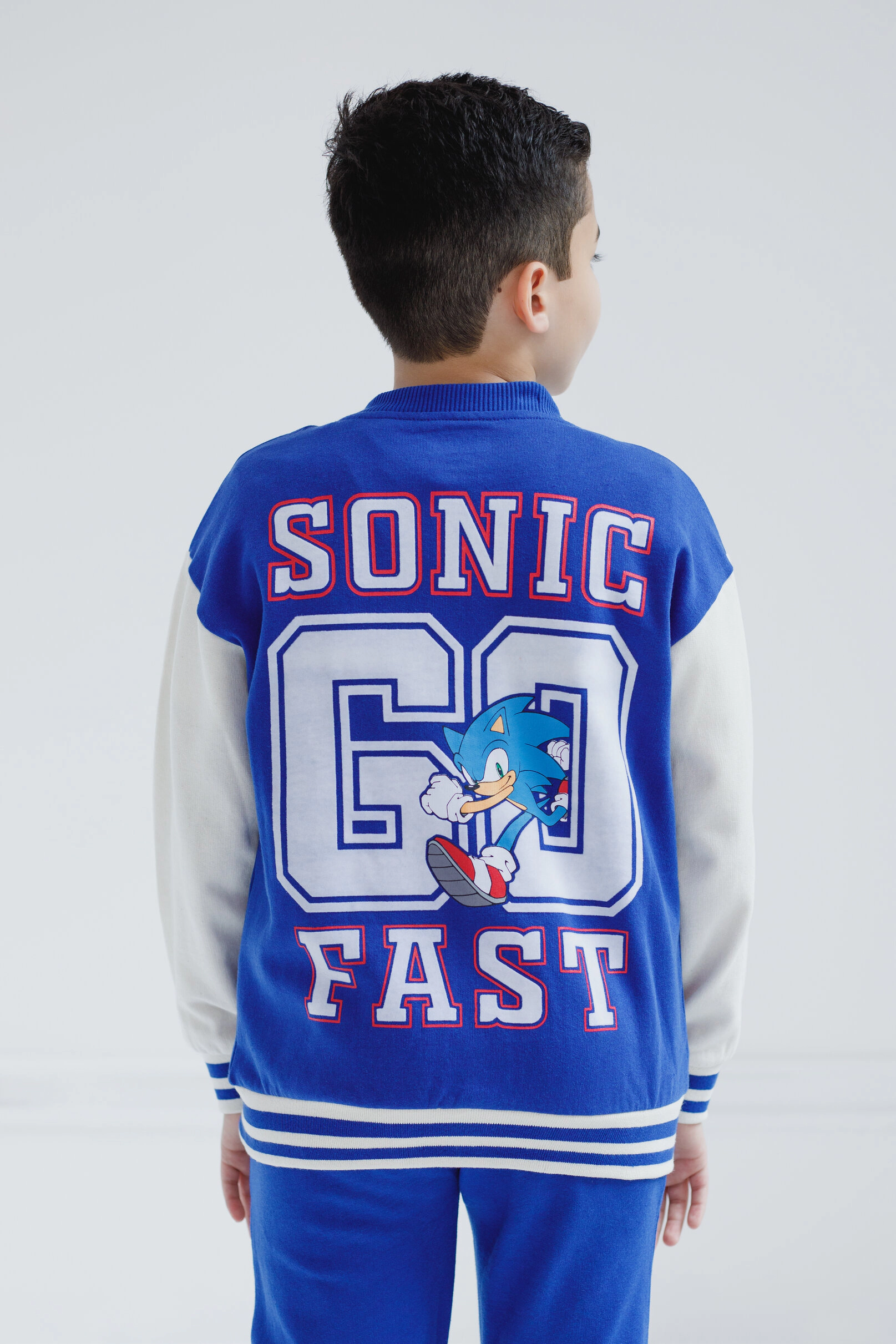 SEGA Sonic the Hedgehog Boys' Varsity Jacket and Joggers Set