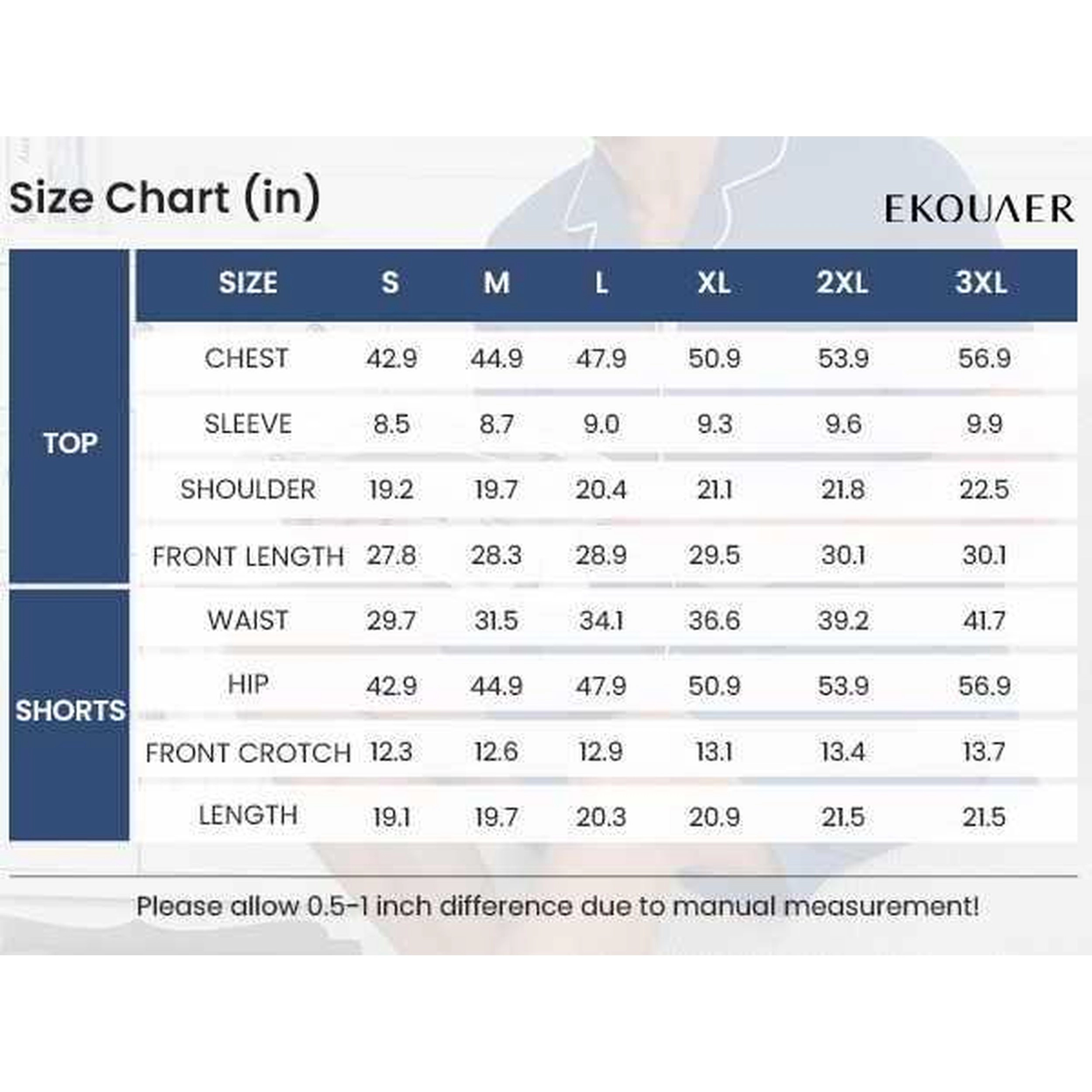 Ekouaer Mens Pajamas Set Summer Short Sleeve Button Up Pjs 2 Piece Sleepwear with Pockets