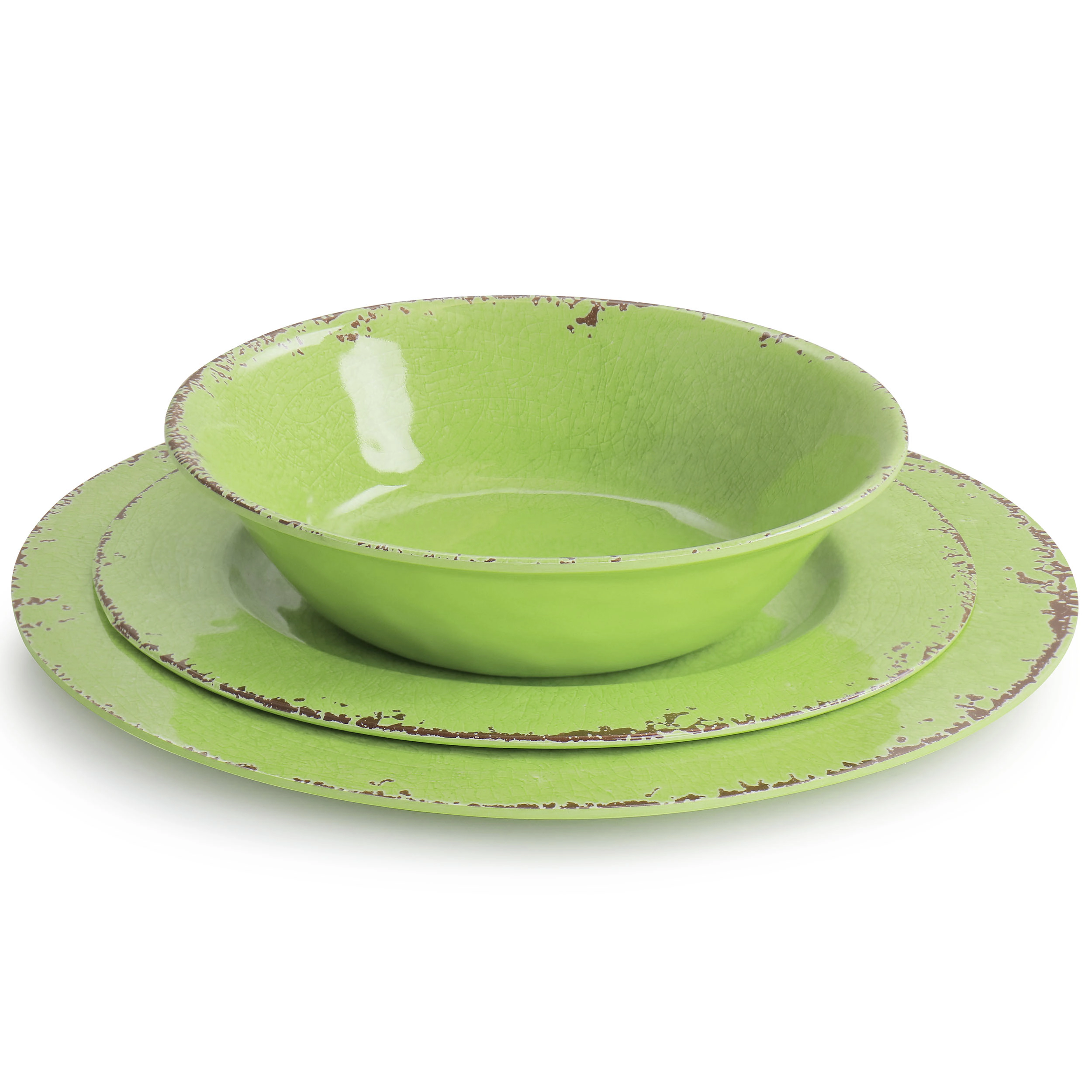 Gibson Mauna 12 Piece Melamine Dinnerware Set