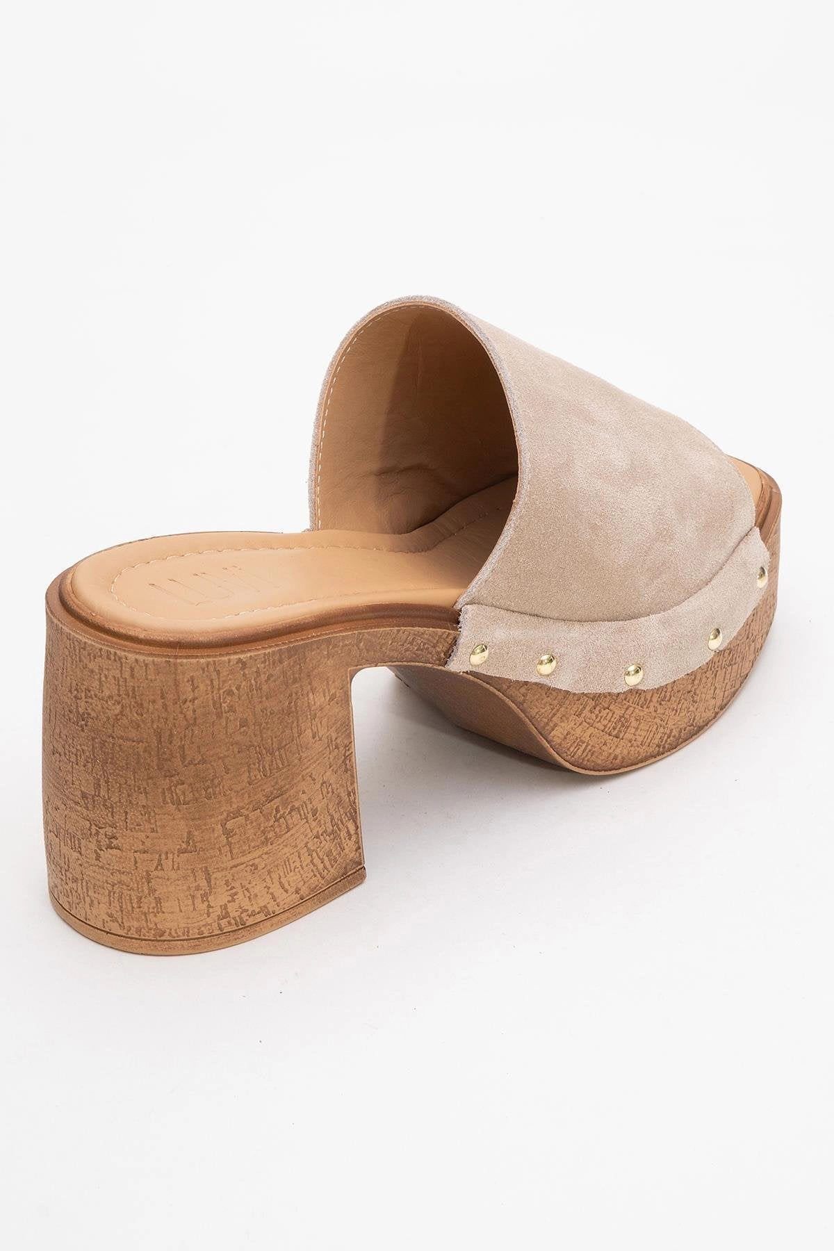 Forever & Always Womens Pull Leather Platform Mules