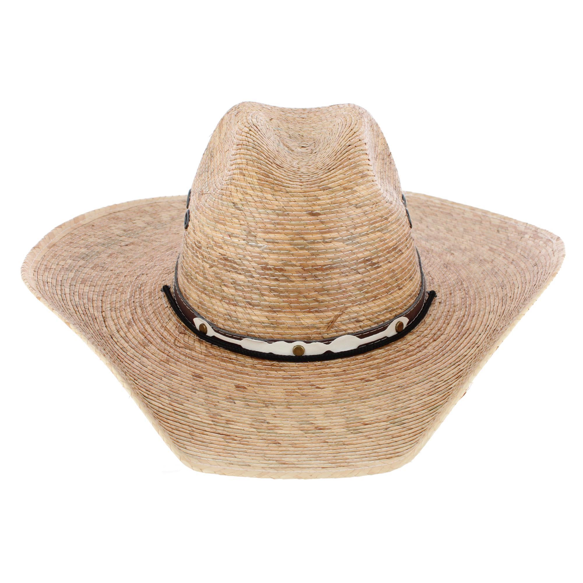 CTM Men's Chihuahua Western Palm Leaf Cowboy Hat