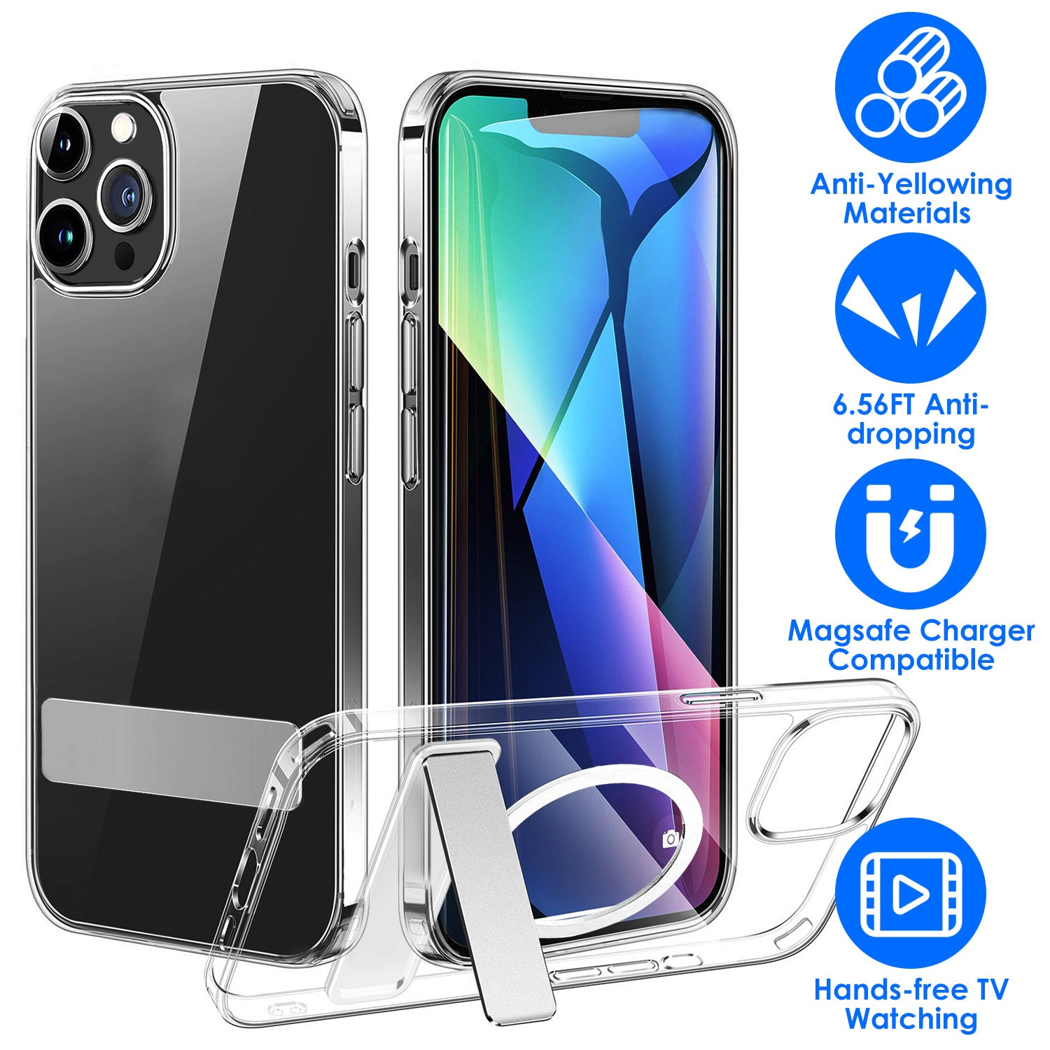 GBruno Magnetic Kickstand Clear Phone Case