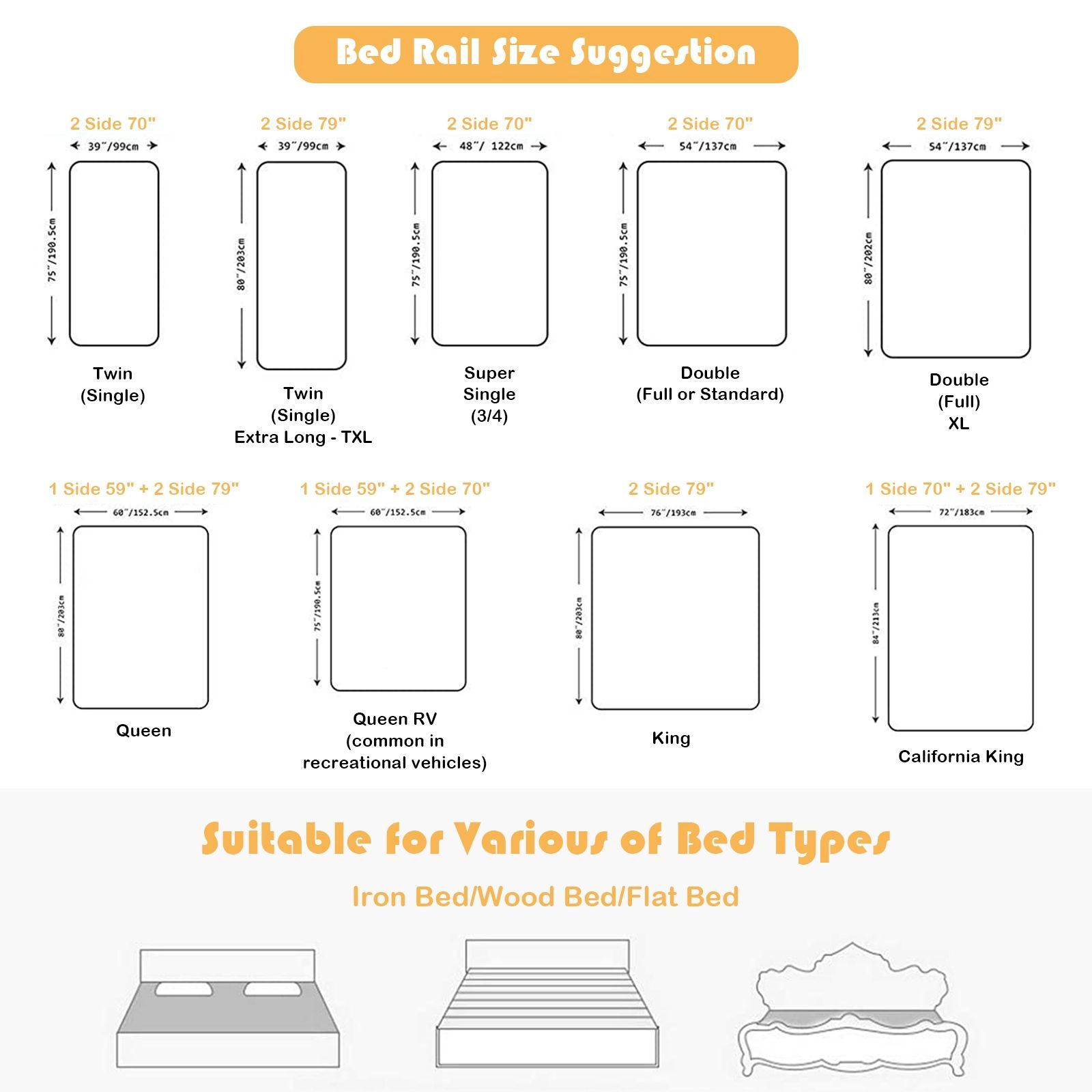 SlickBlue Height Adjustable Kids Bed Rail With Safety Locks